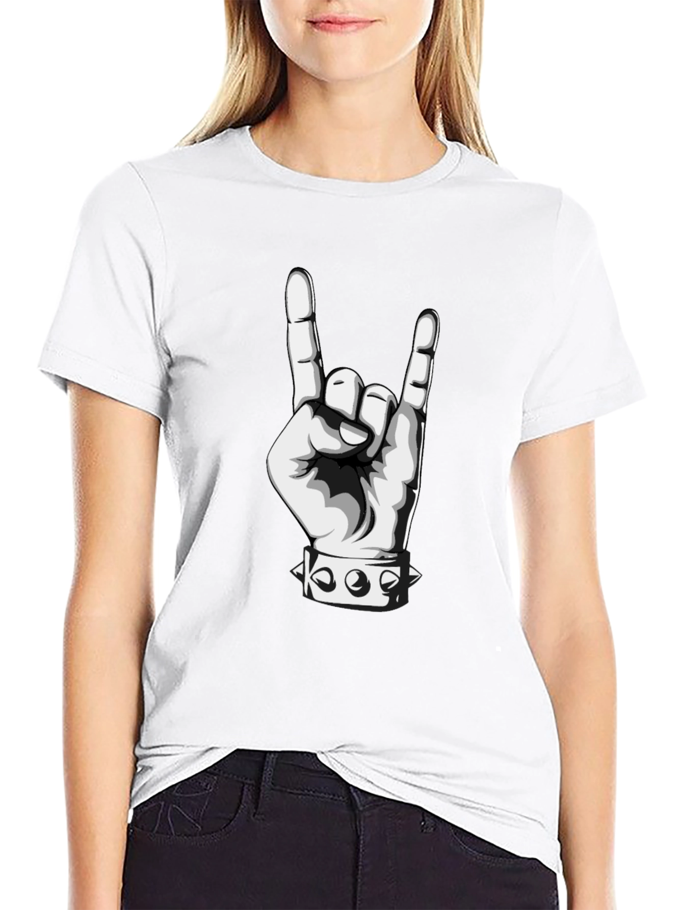 Rock On Hand T-Shirt - Metal Music Tee