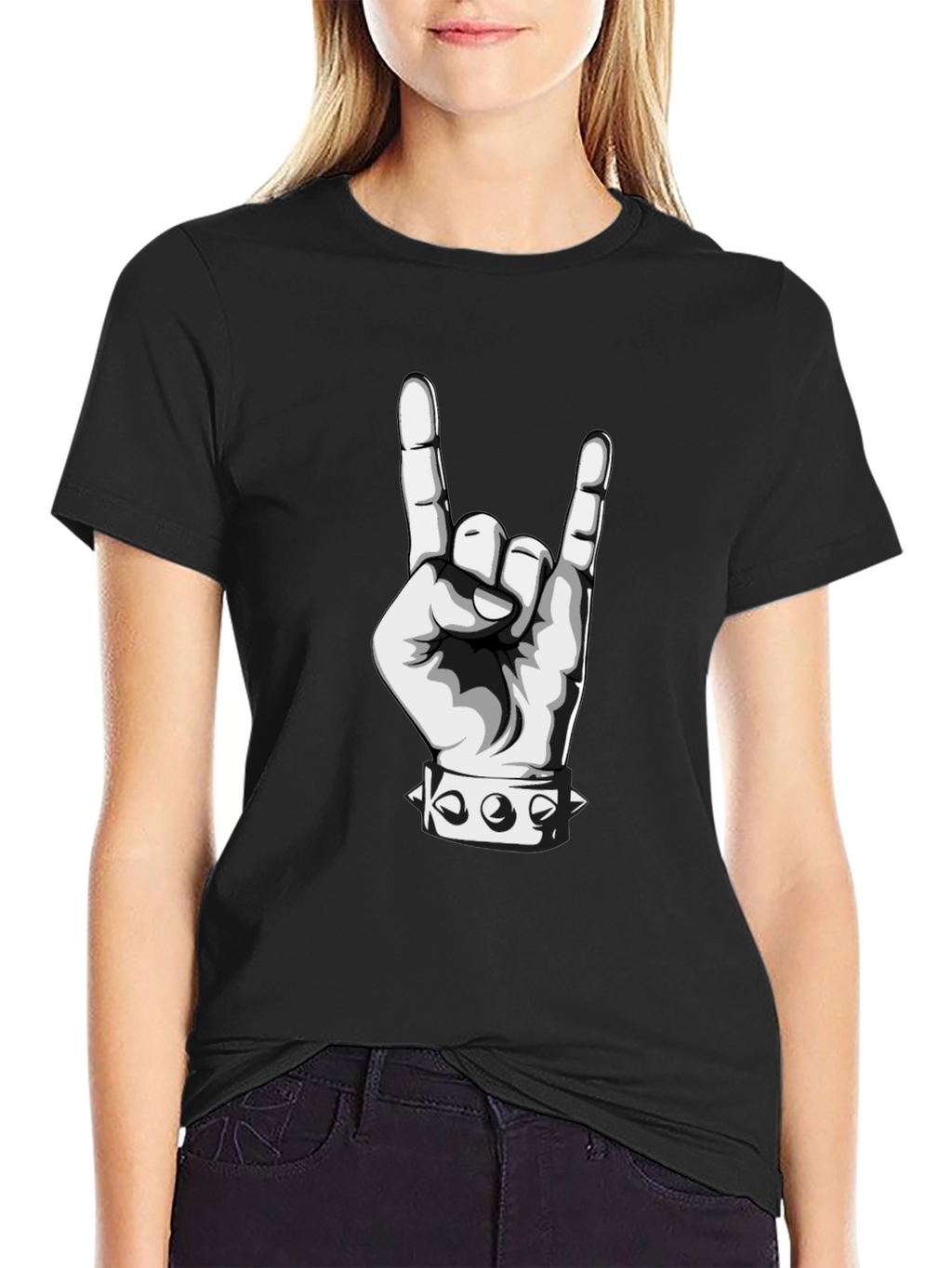 Rock On Hand T-Shirt - Metal Music Tee