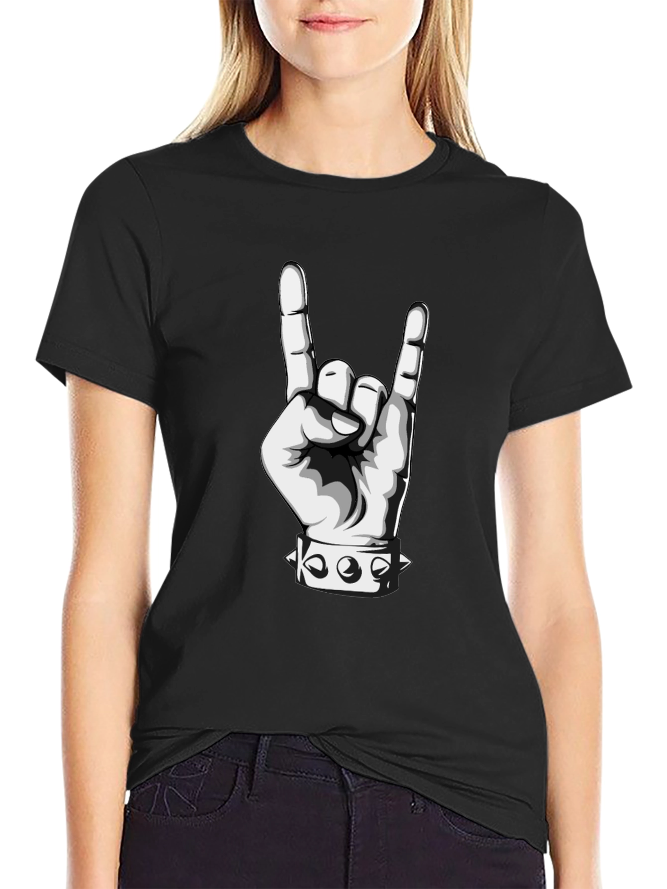 Rock On Hand T-Shirt - Metal Music Tee