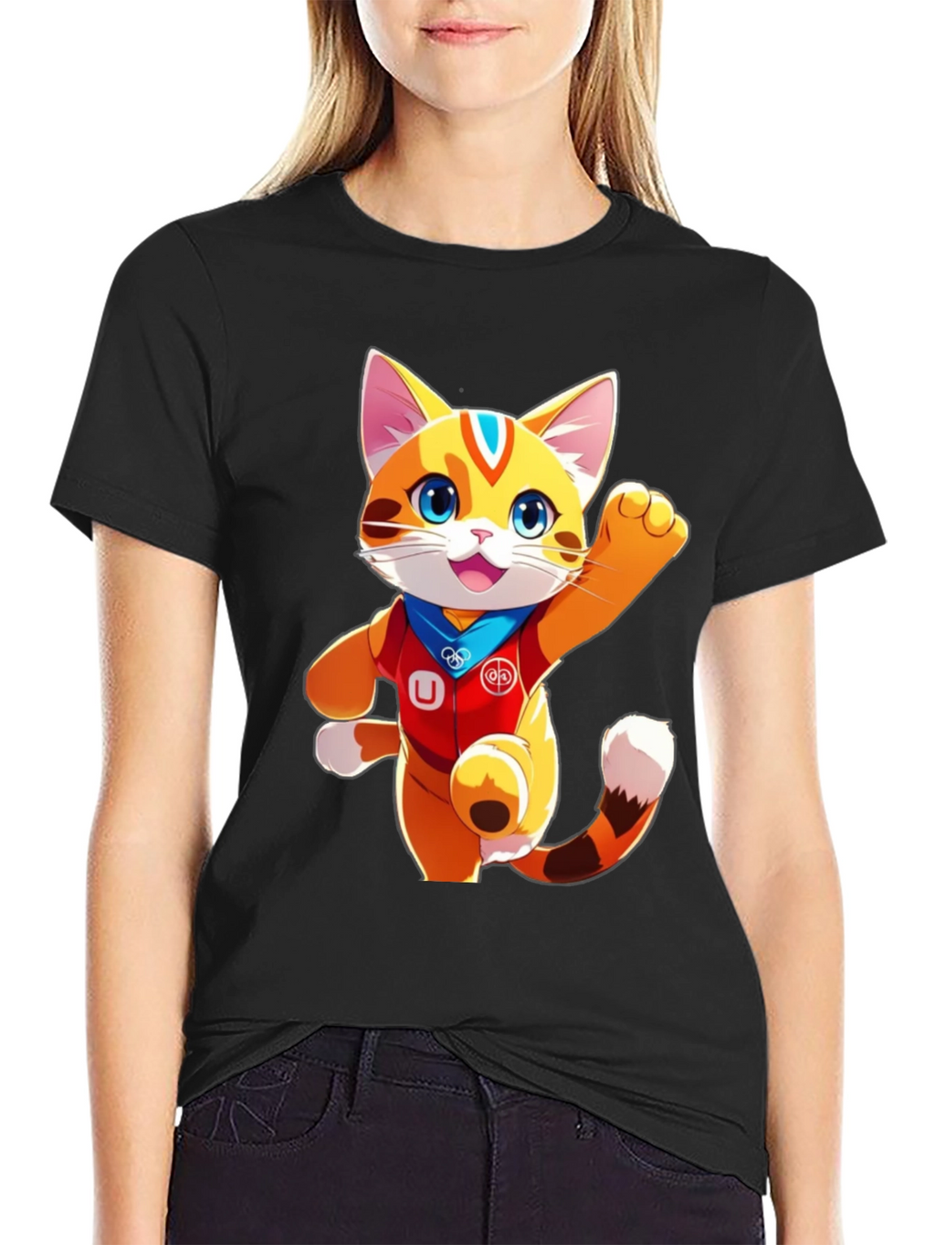 Cute Cartoon Cat T-Shirt