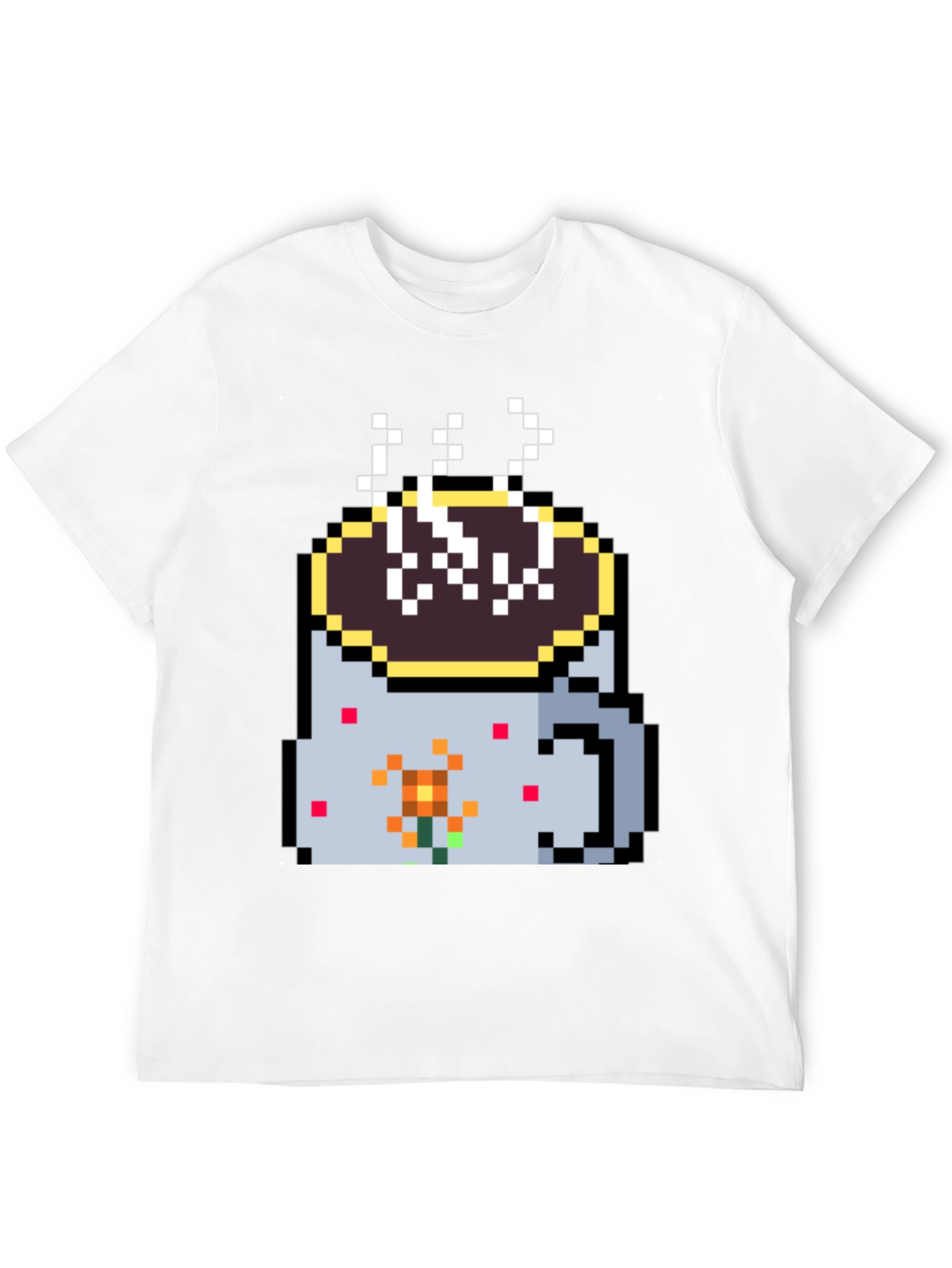 Pixel Coffee Mug Graphic Tee