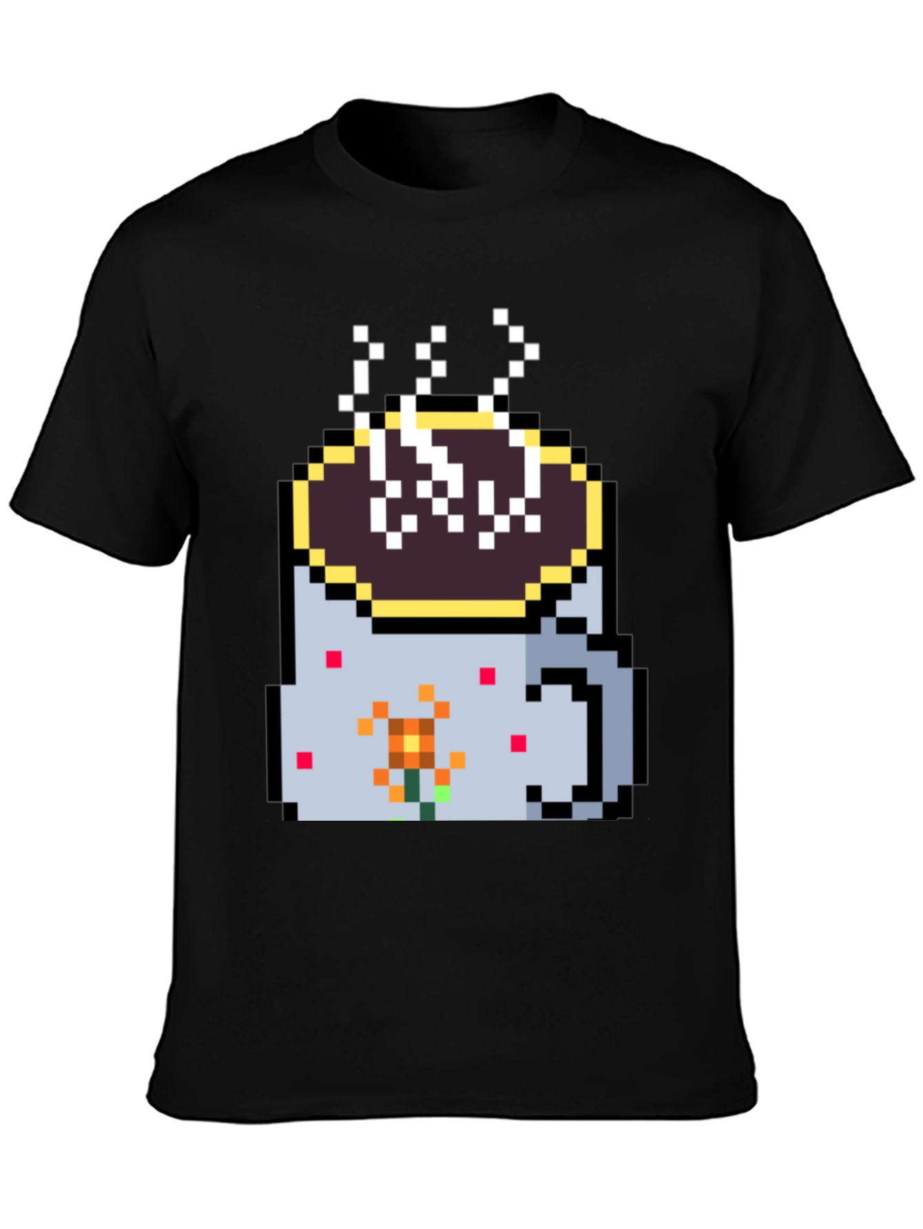 Pixel Coffee Mug Graphic Tee