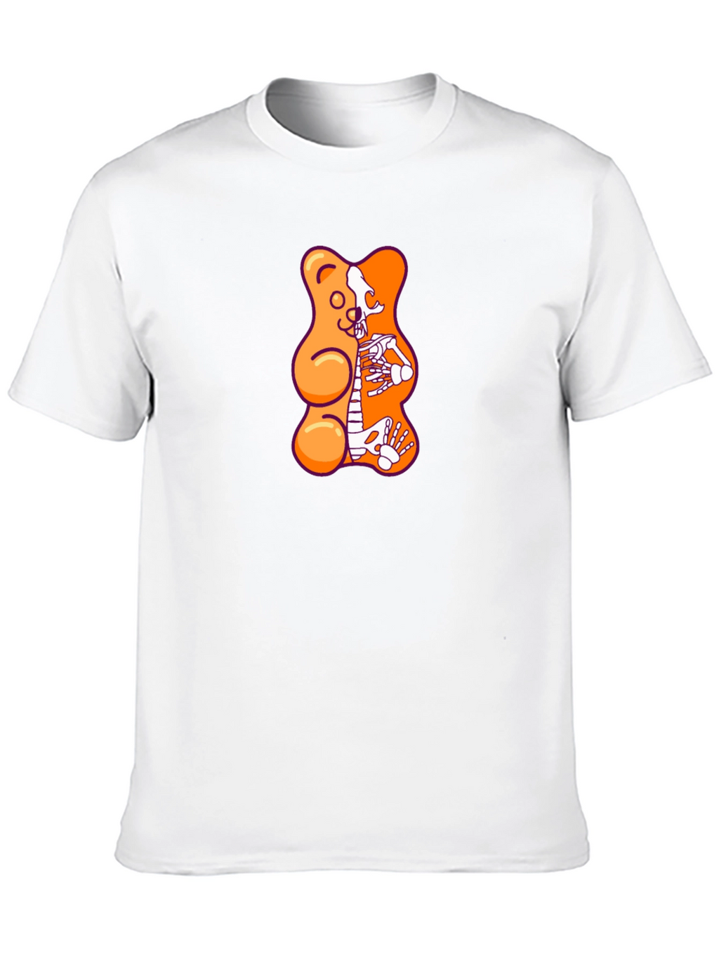 Gummy Bear Skeleton Graphic T-Shirt - Black