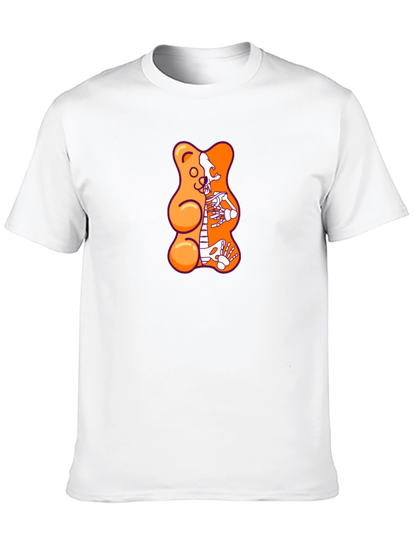 Gummy Bear Skeleton Graphic T-Shirt - Black