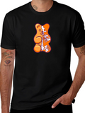 Gummy Bear Skeleton Graphic T-Shirt - Black