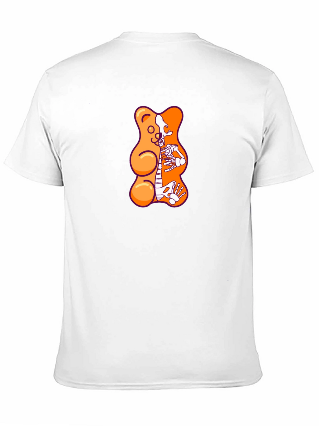 Gummy Bear Skeleton Graphic T-Shirt - Black