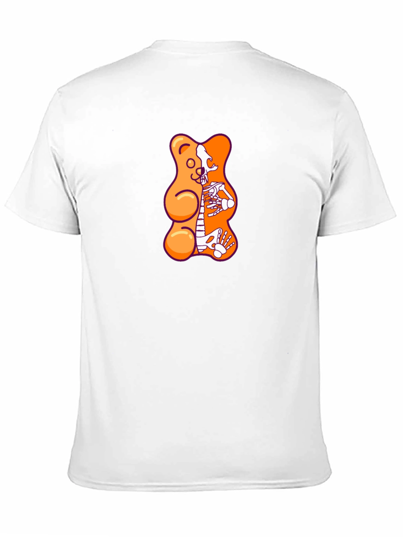 Gummy Bear Skeleton Graphic T-Shirt - Black