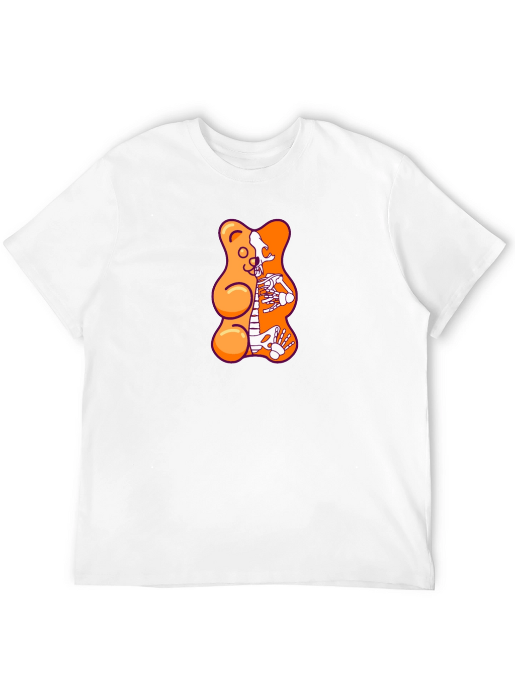 Gummy Bear Skeleton Graphic T-Shirt - Black