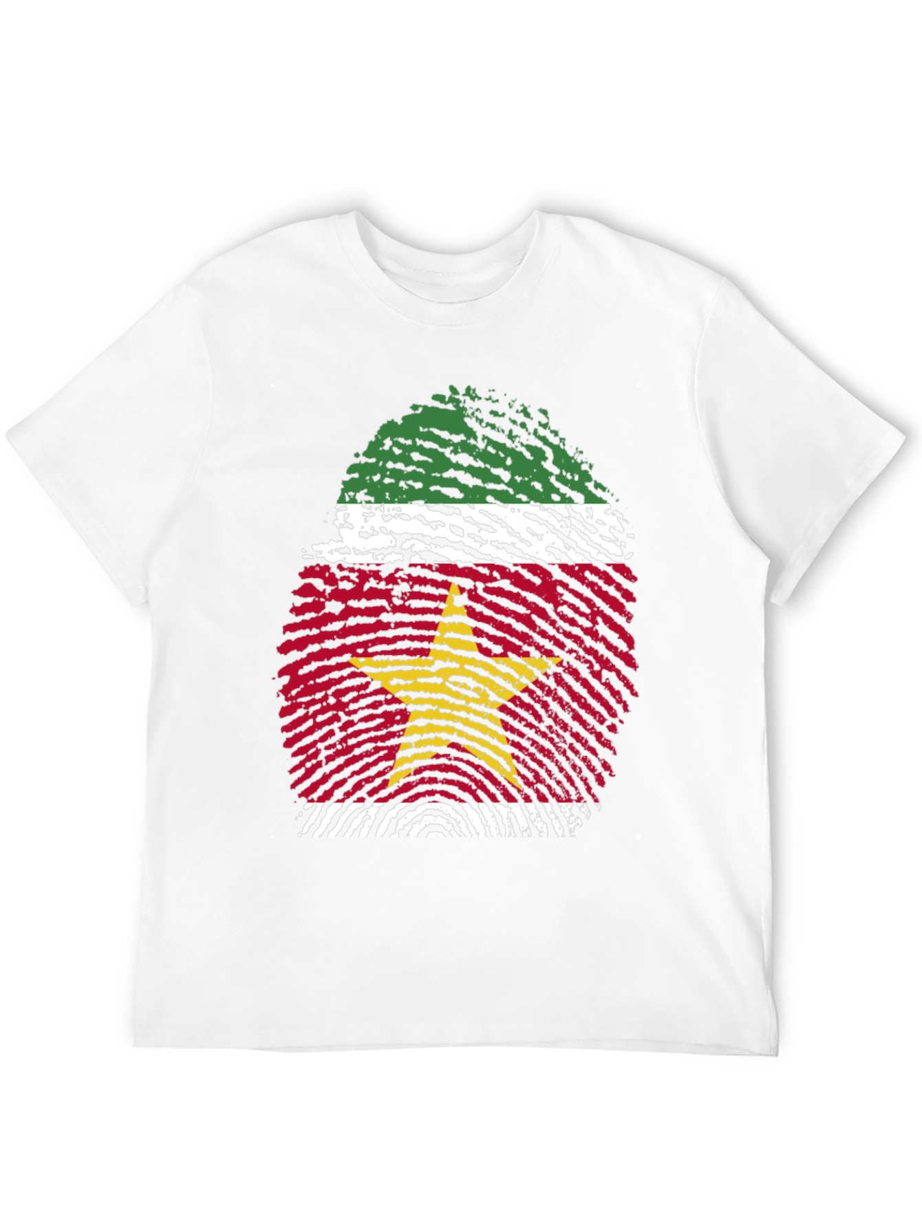 Suriname Flag Fingerprint Graphic Tee