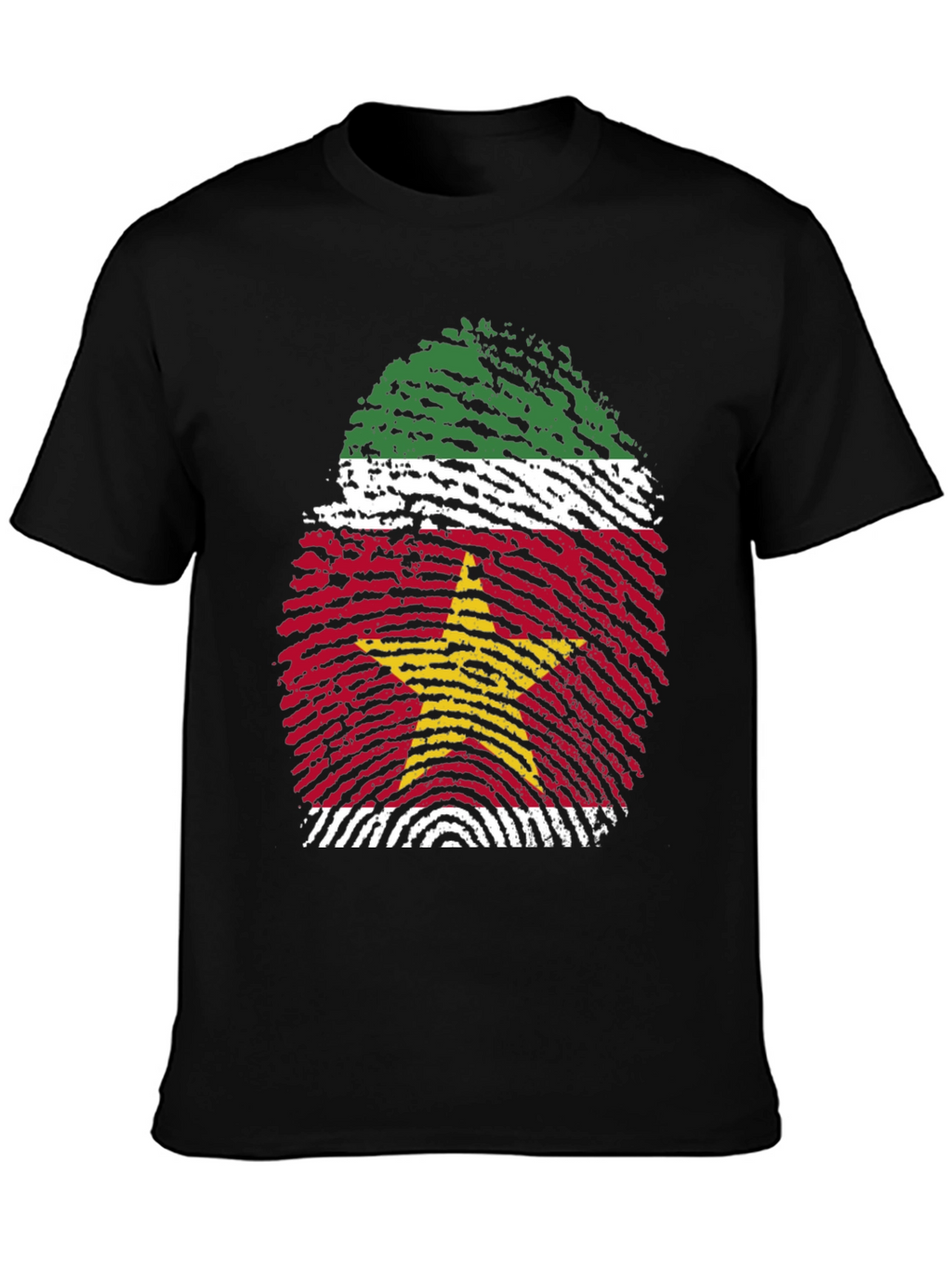 Suriname Flag Fingerprint Graphic Tee