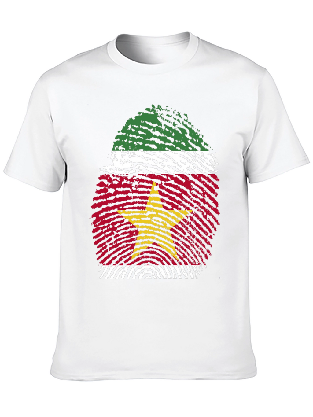 Suriname Flag Fingerprint Graphic Tee