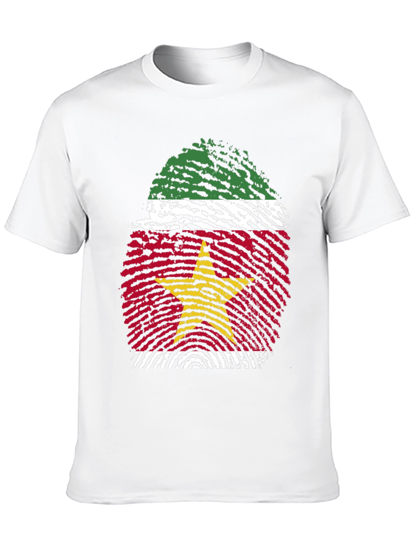 Suriname Flag Fingerprint Graphic Tee
