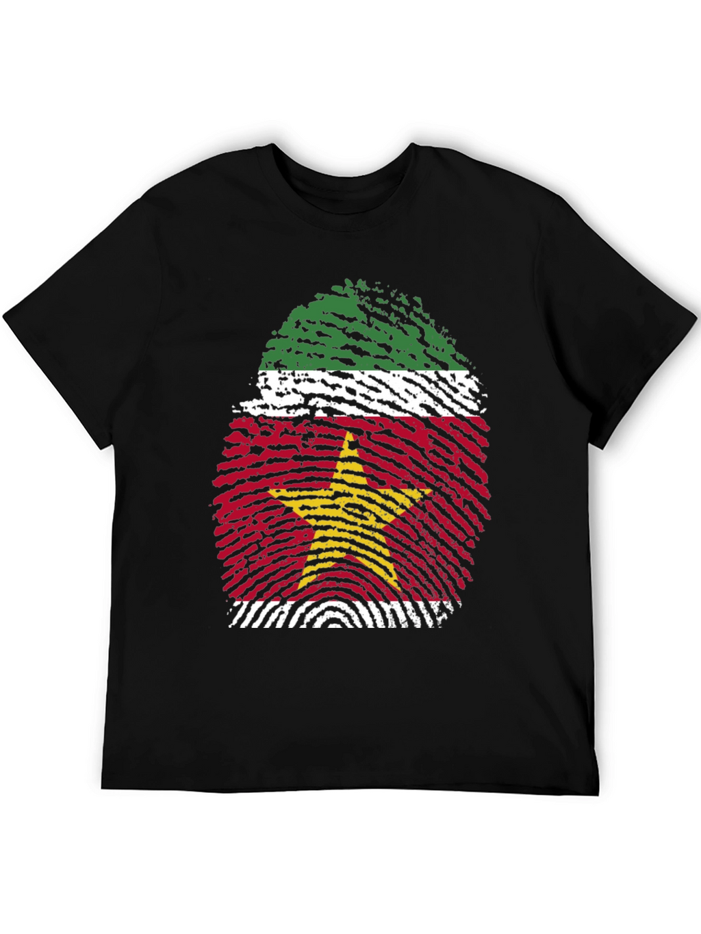 Suriname Flag Fingerprint Graphic Tee