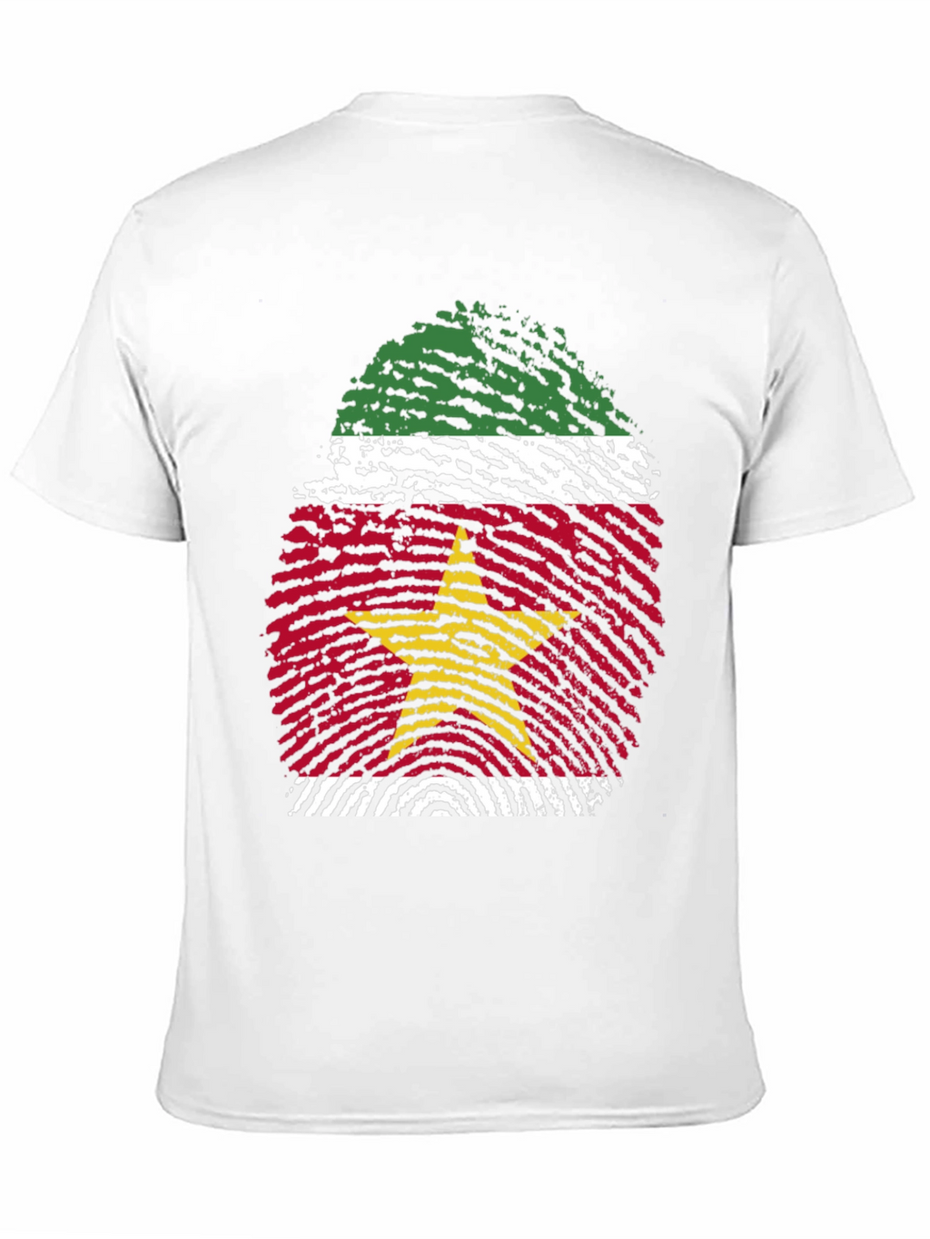 Suriname Flag Fingerprint Graphic Tee
