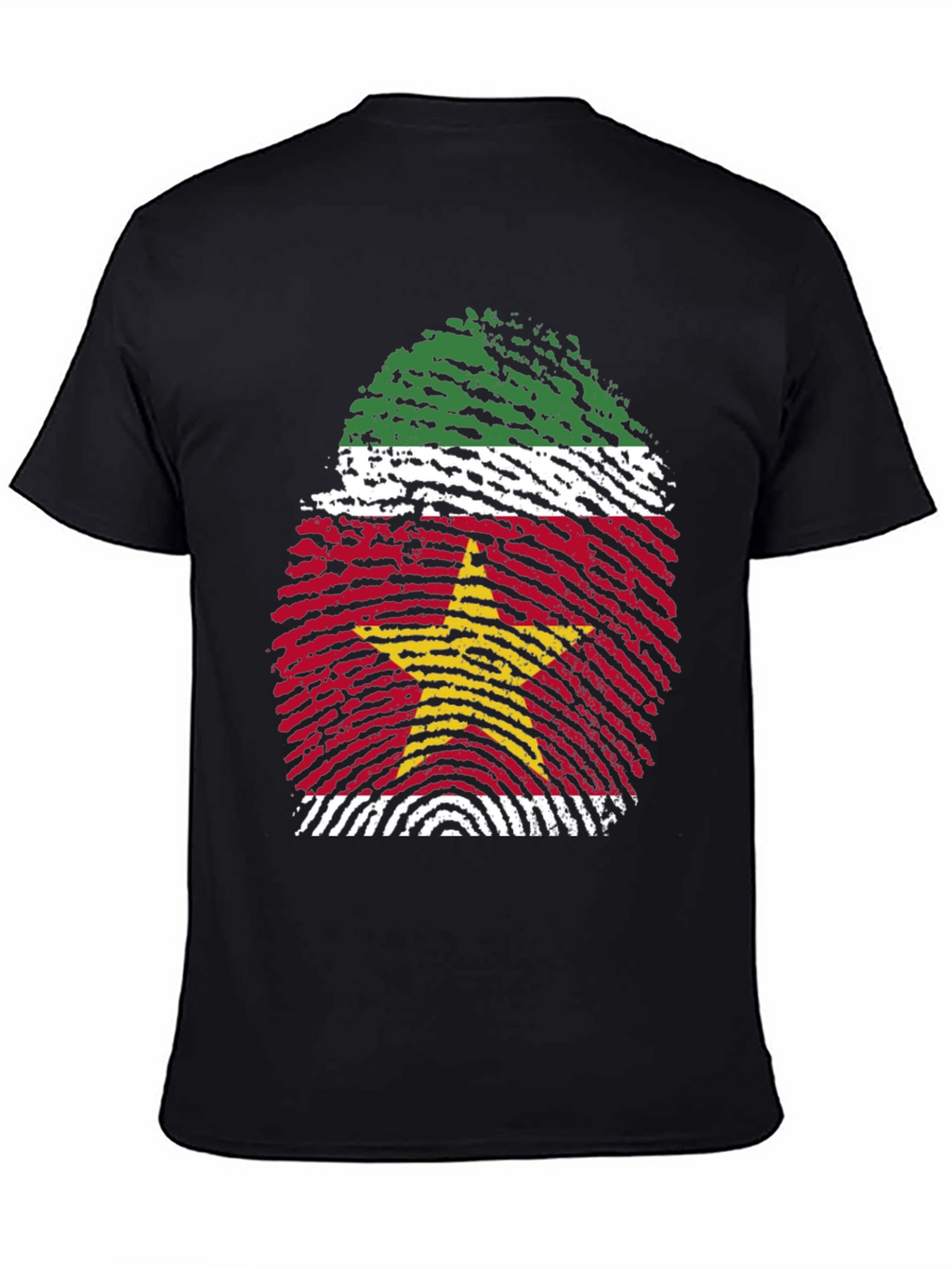 Suriname Flag Fingerprint Graphic Tee