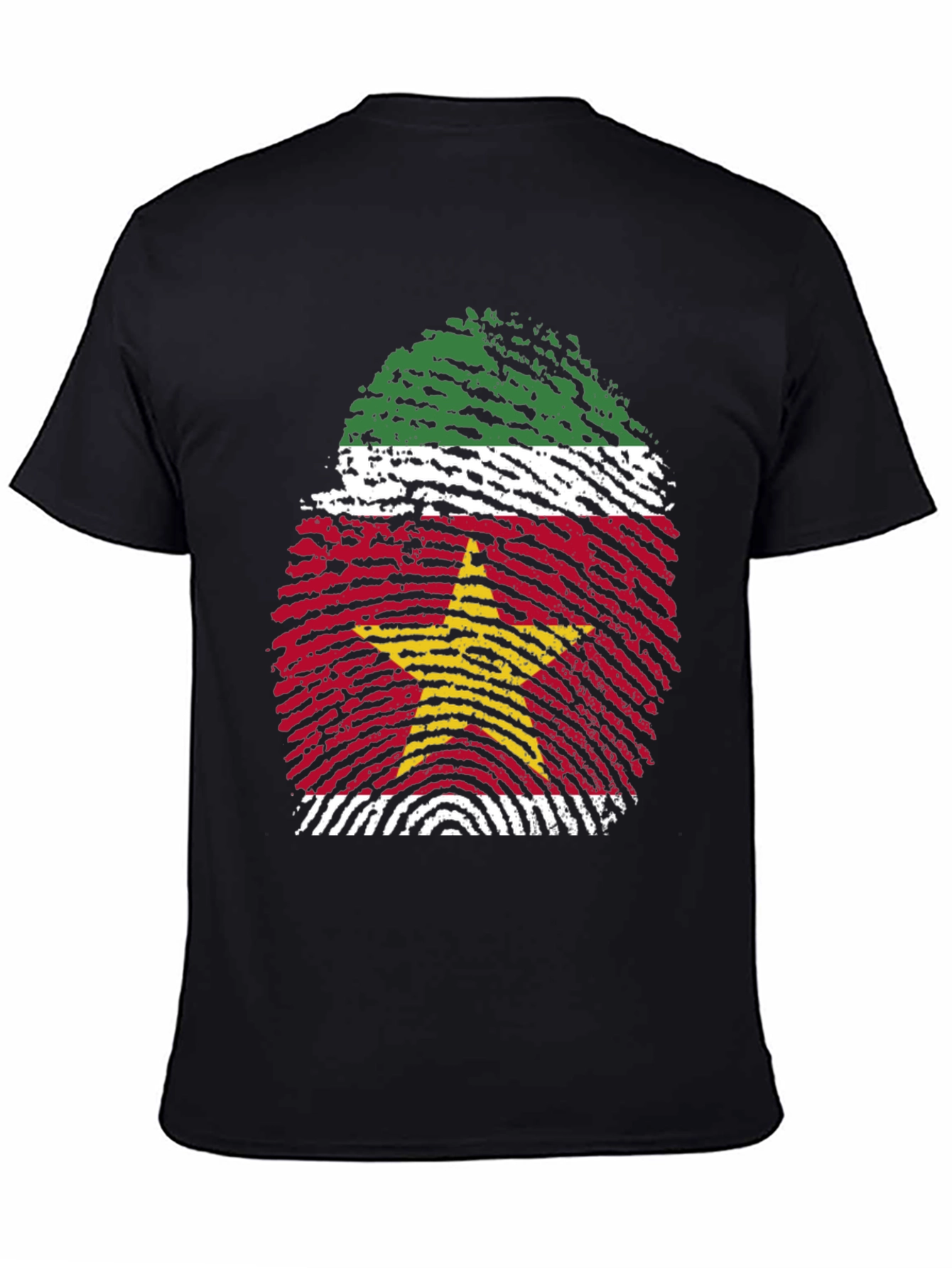 Suriname Flag Fingerprint Graphic Tee