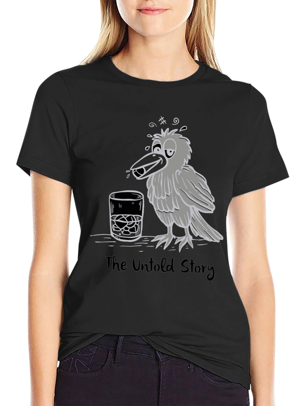 Drunk Crow Graphic T-Shirt - The Untold Story