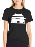 Temple Graphic Tee - Black Cotton Blend