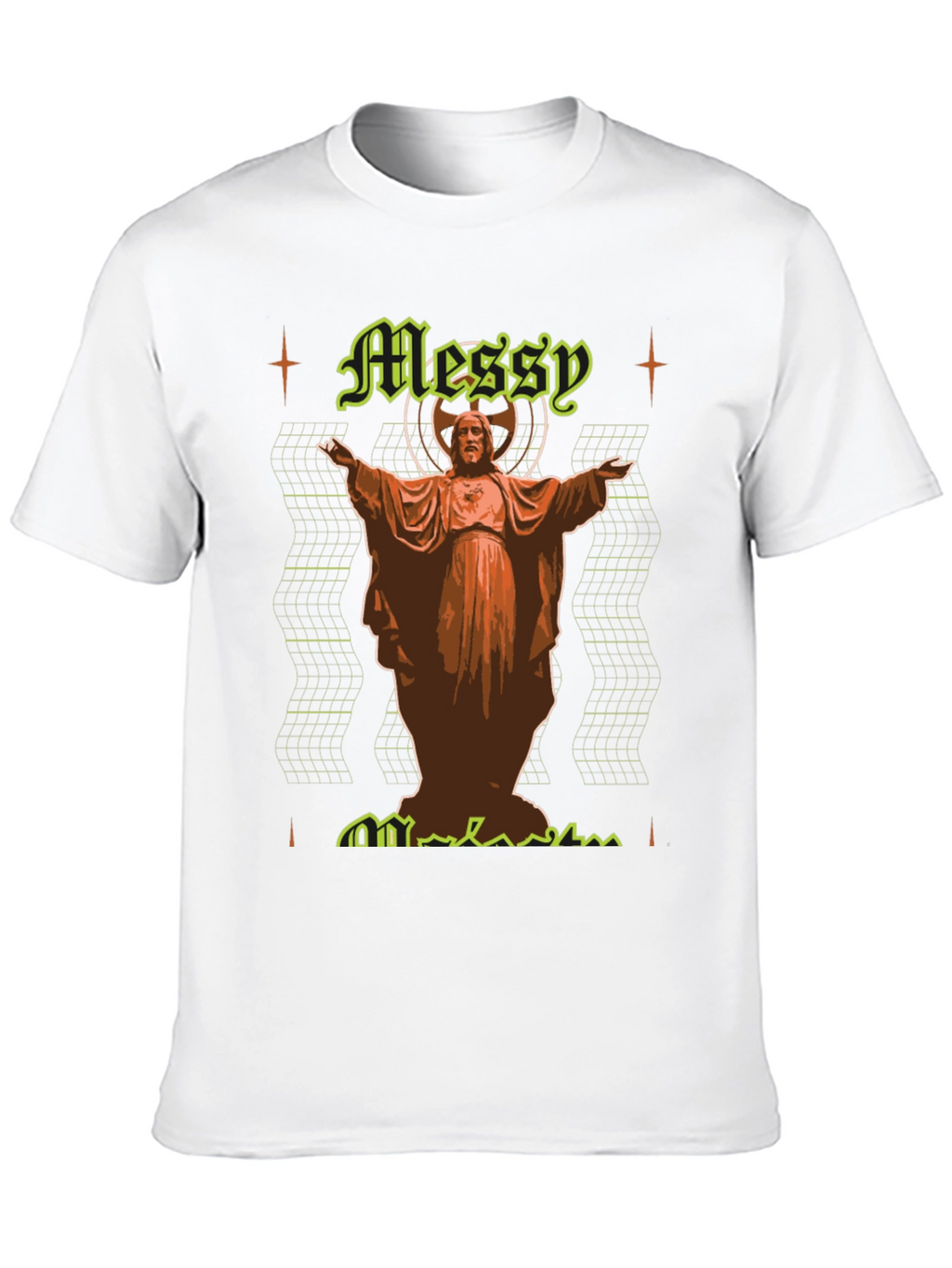 Messy Graphic Tee - Novelty Print Black T-Shirt