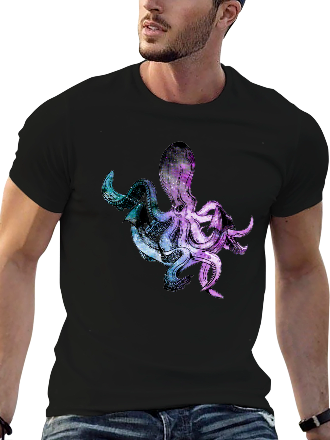 Cosmic Octopus Graphic T-Shirt