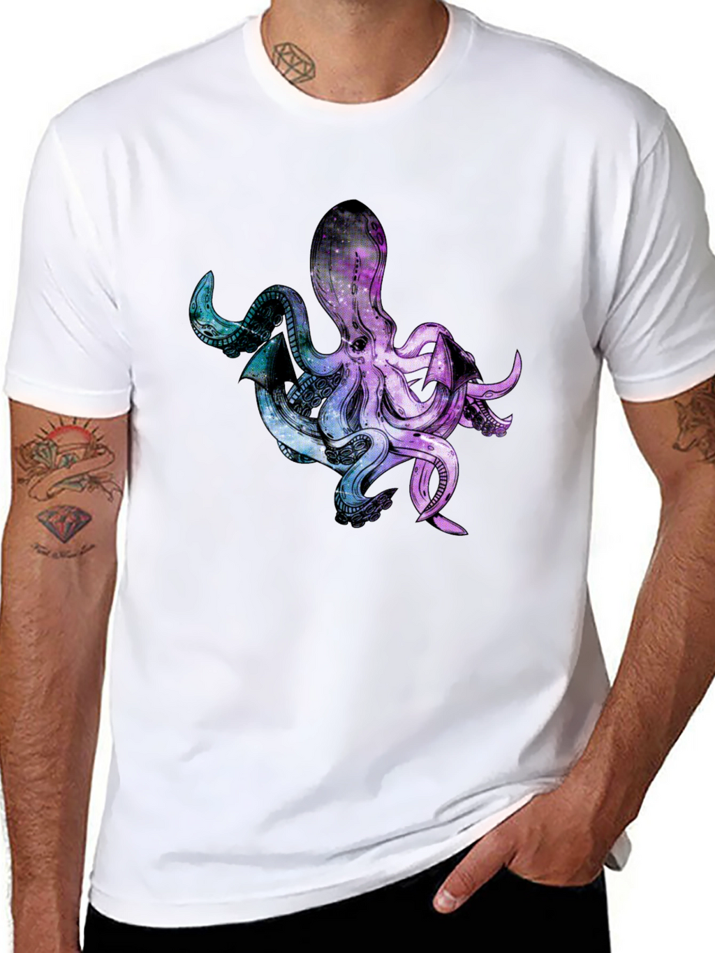 Cosmic Octopus Graphic T-Shirt