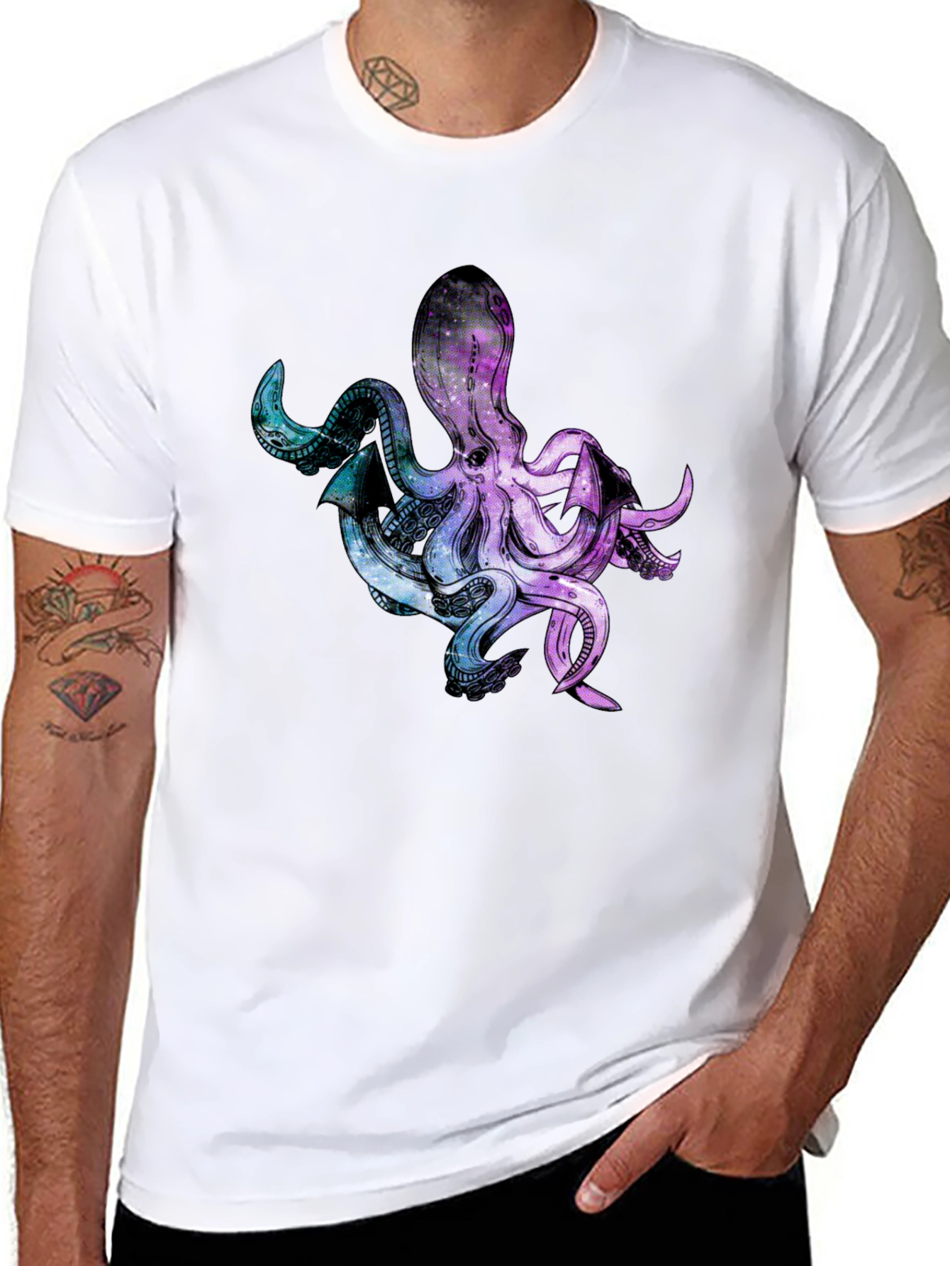 Cosmic Octopus Graphic T-Shirt
