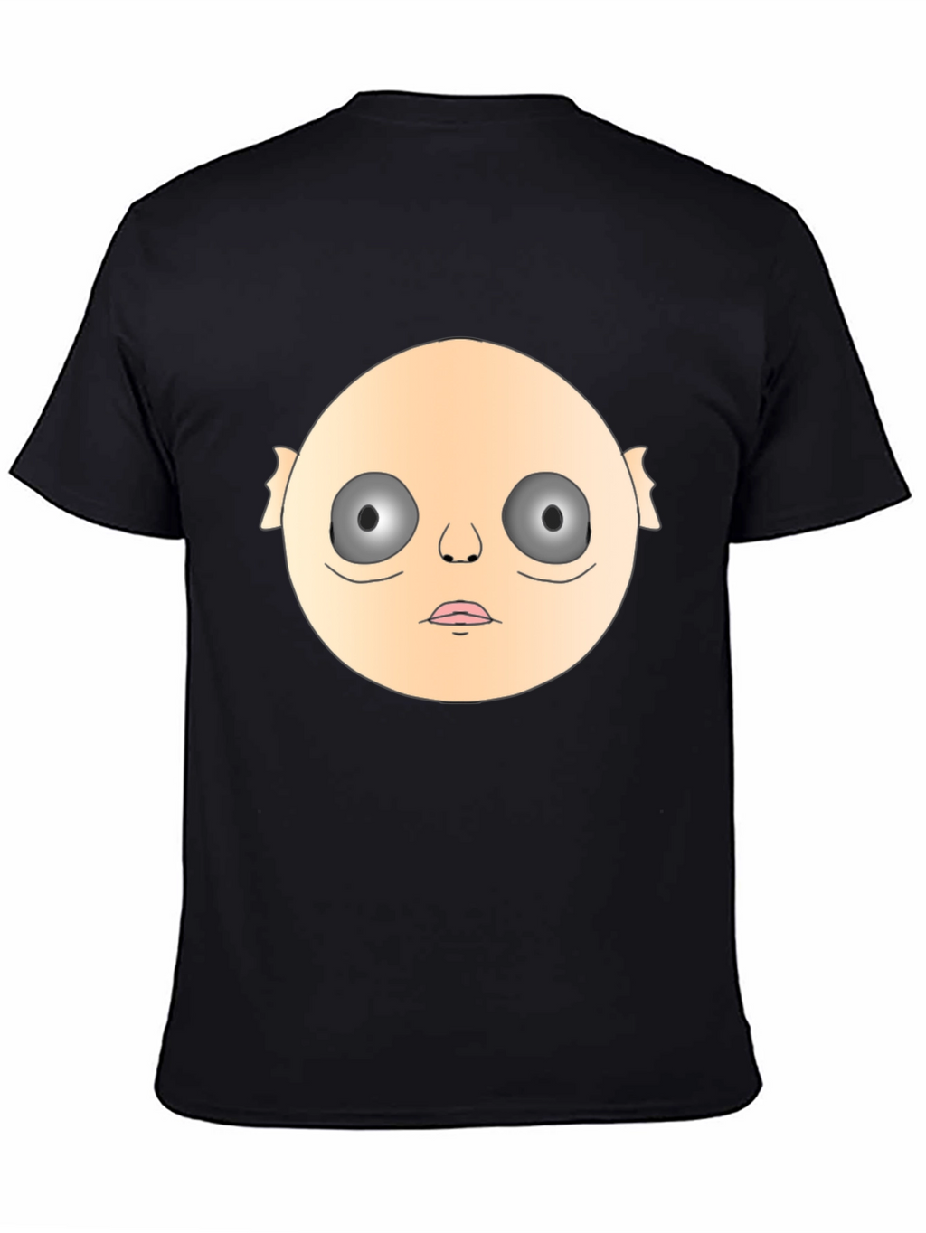 Creepy Face Graphic Black T-Shirt