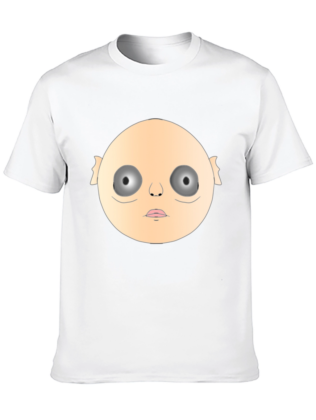 Creepy Face Graphic Black T-Shirt