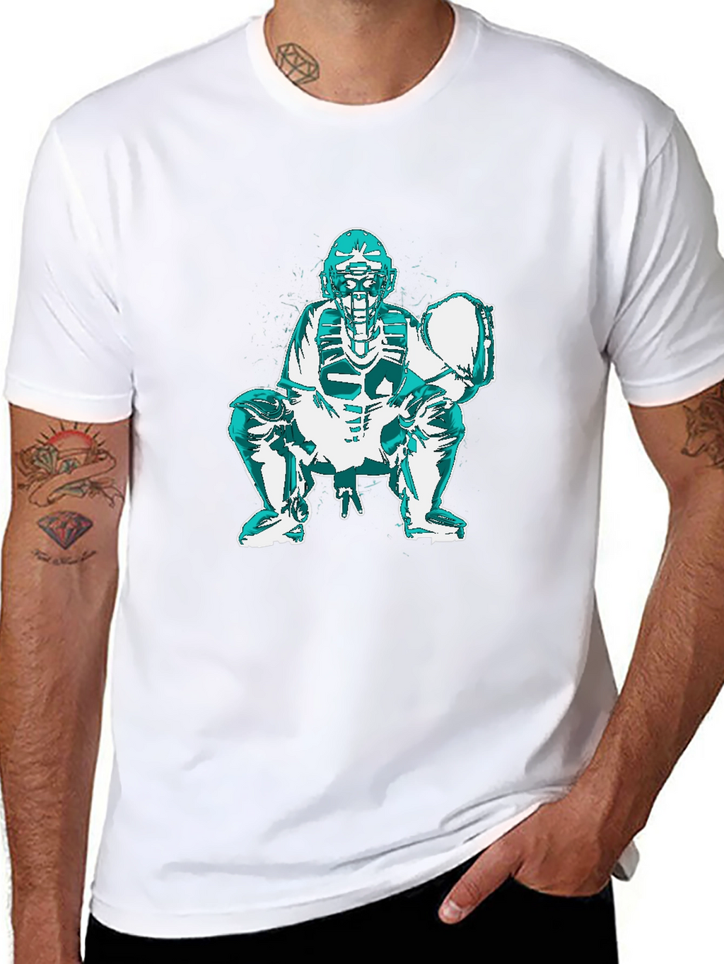 Baseball Catcher Graphic T-Shirt