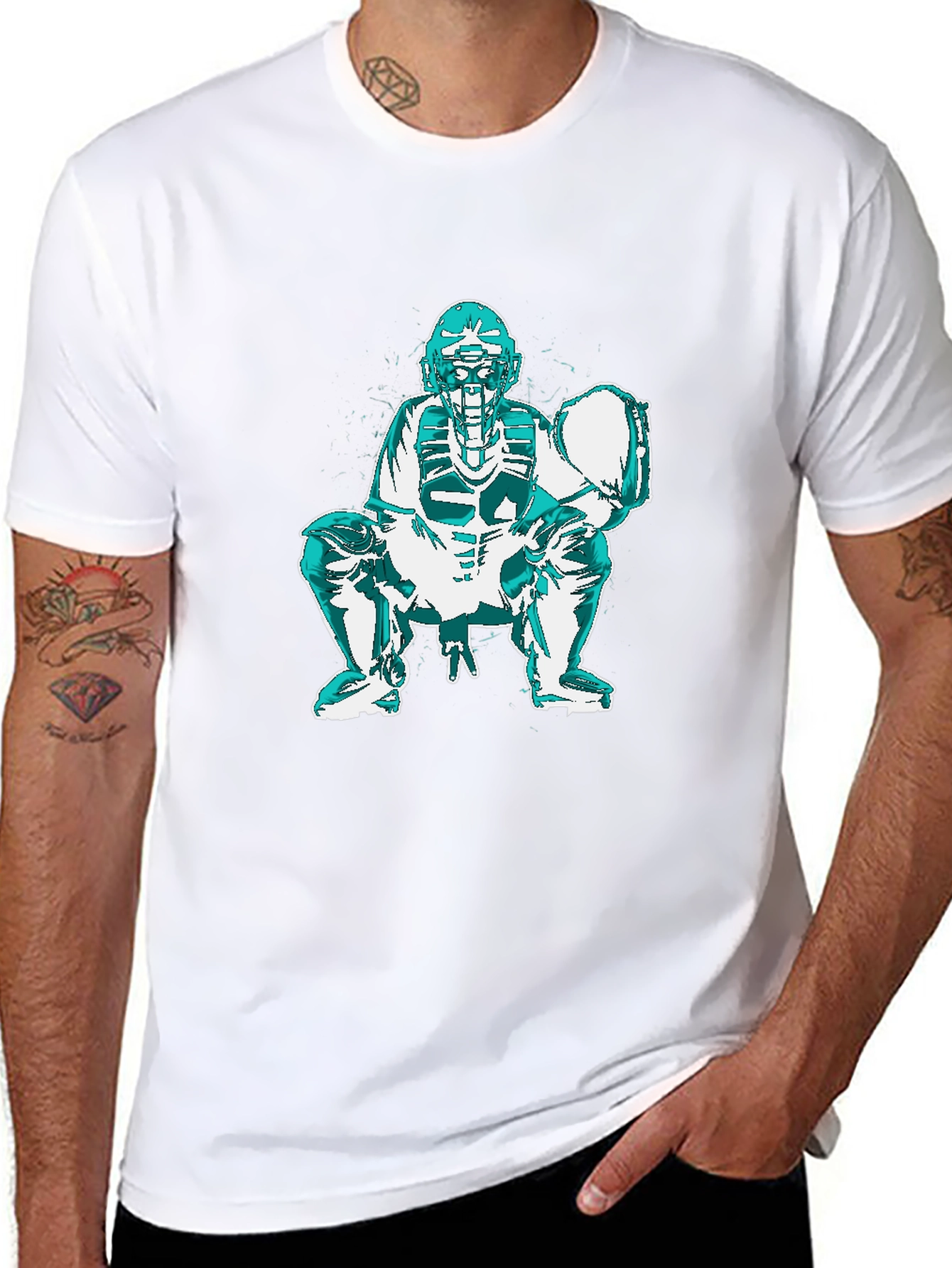 Baseball Catcher Graphic T-Shirt