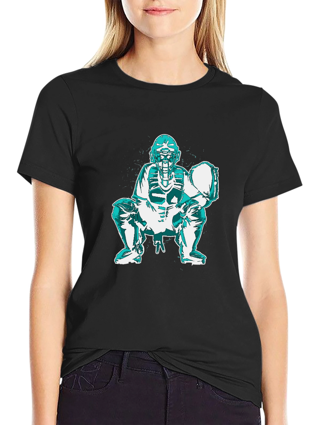 Baseball Catcher Graphic T-Shirt