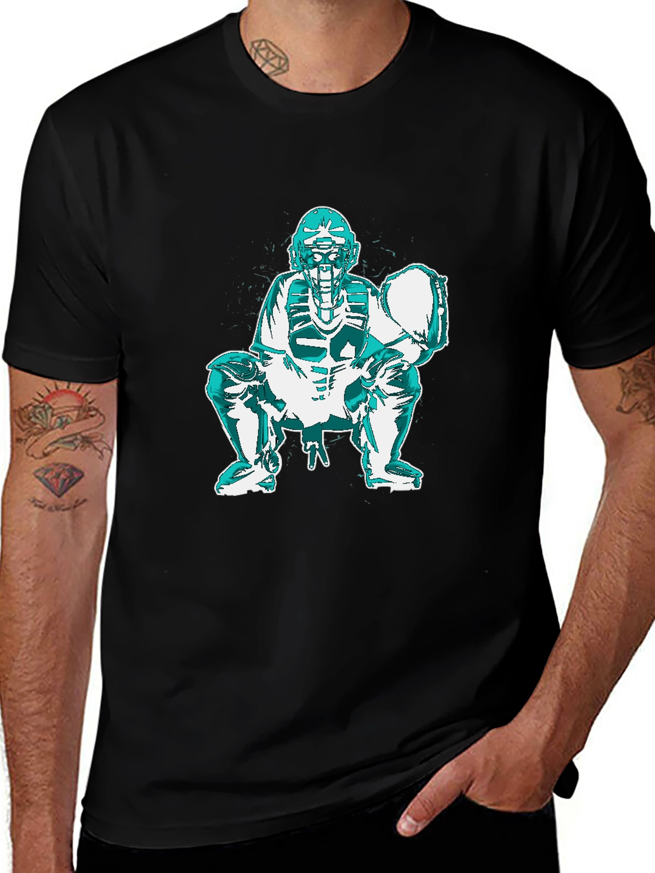 Baseball Catcher Graphic T-Shirt