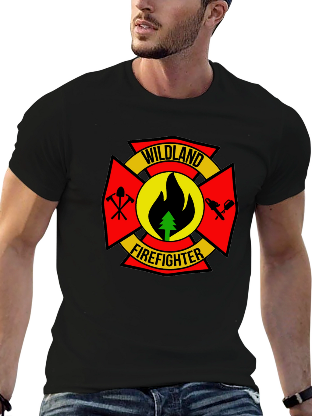 Wildland Firefighter T-Shirt - Black