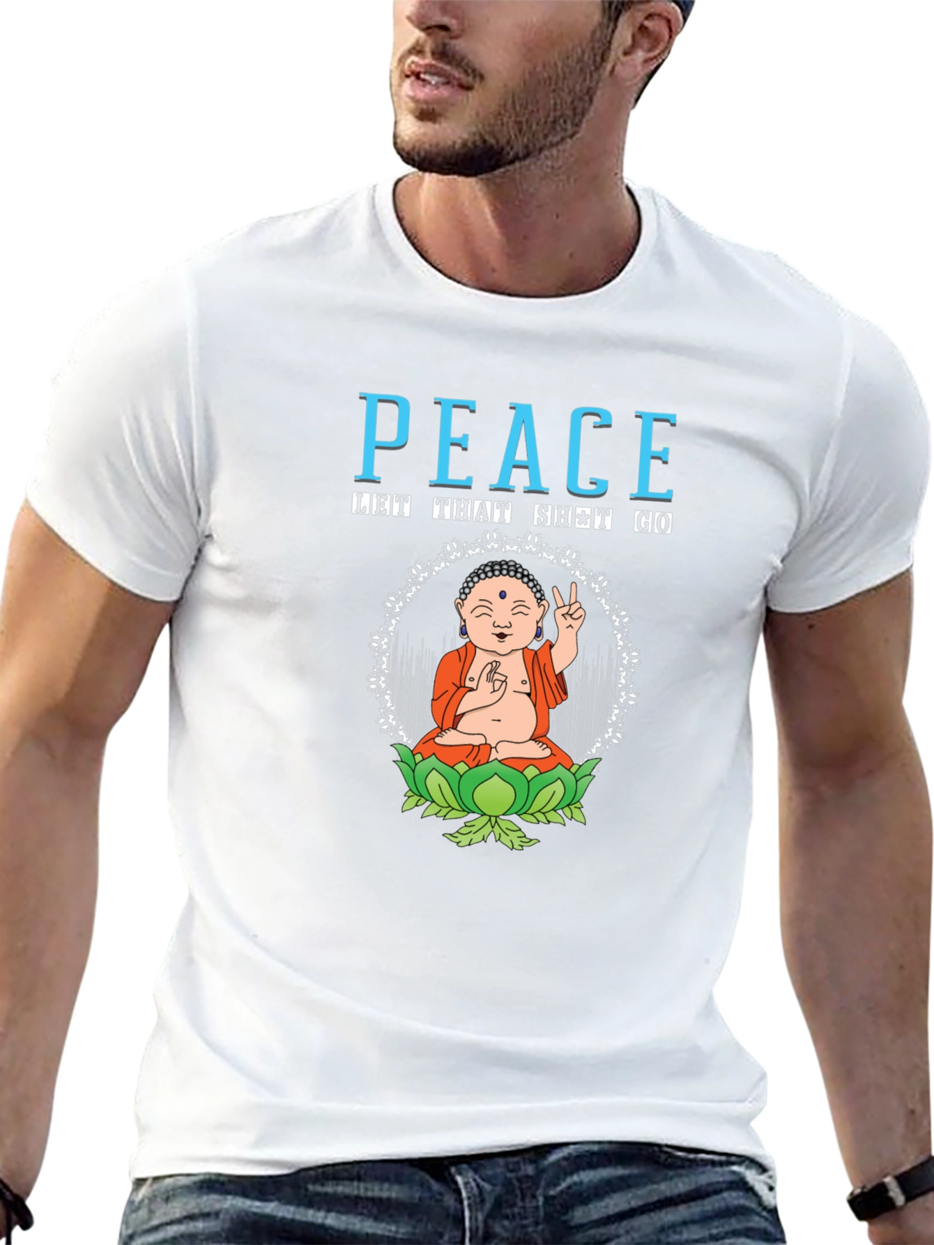 Peace Let That Go T-Shirt Buddha Meditation