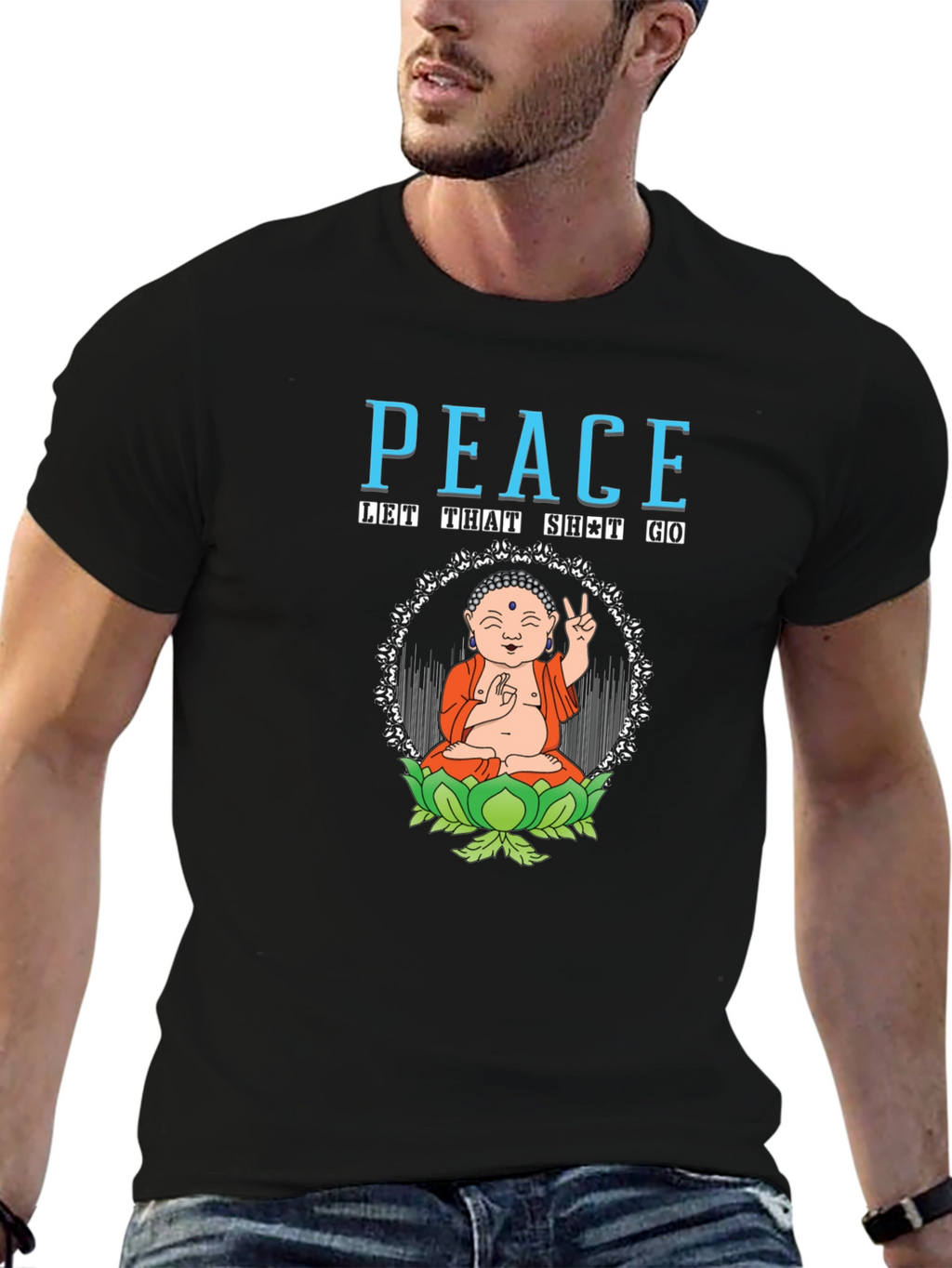 Peace Let That Go T-Shirt Buddha Meditation