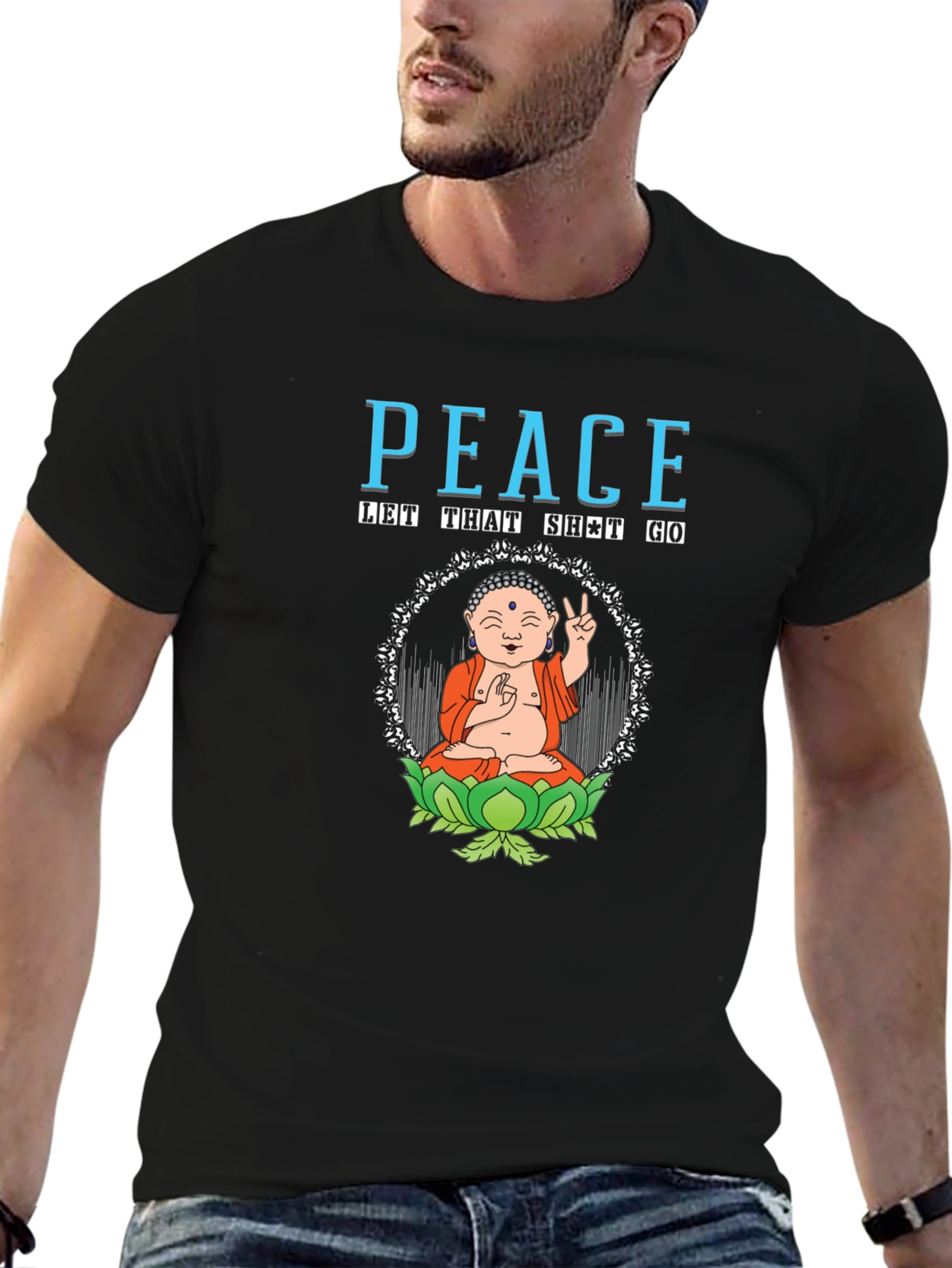 Peace Let That Go T-Shirt Buddha Meditation