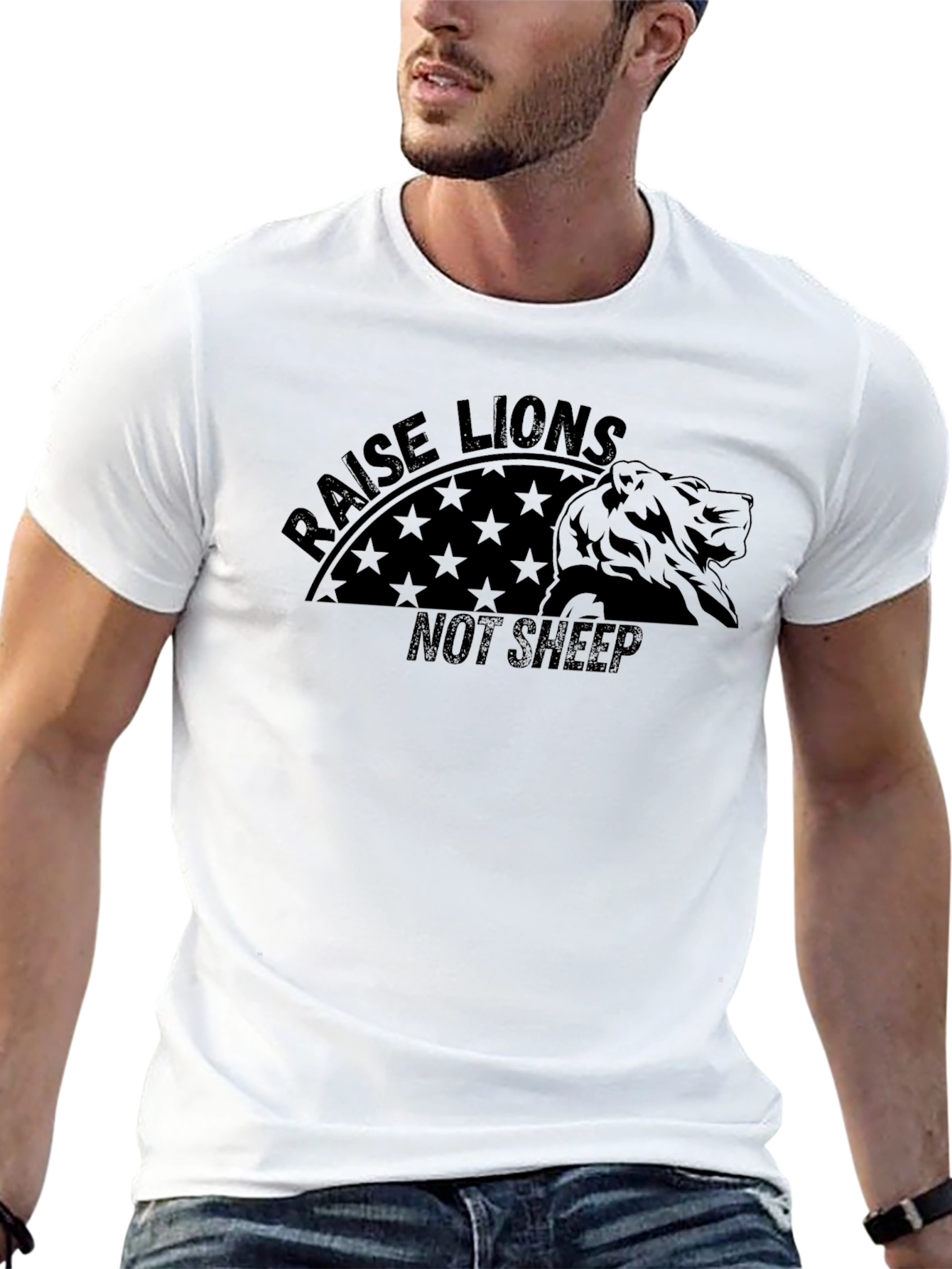 Raise Lions Not Sheep Graphic T-Shirt