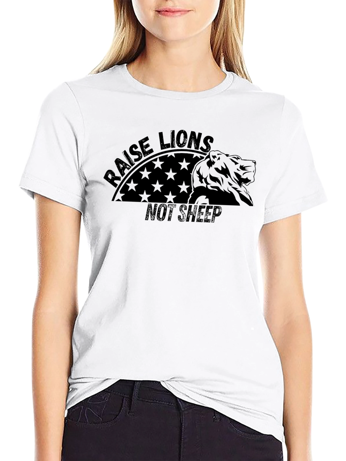 Raise Lions Not Sheep Graphic T-Shirt