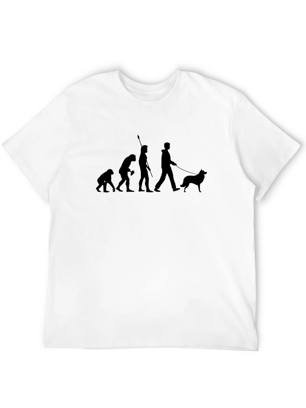 Evolution of Dog Walker Black Graphic Tee