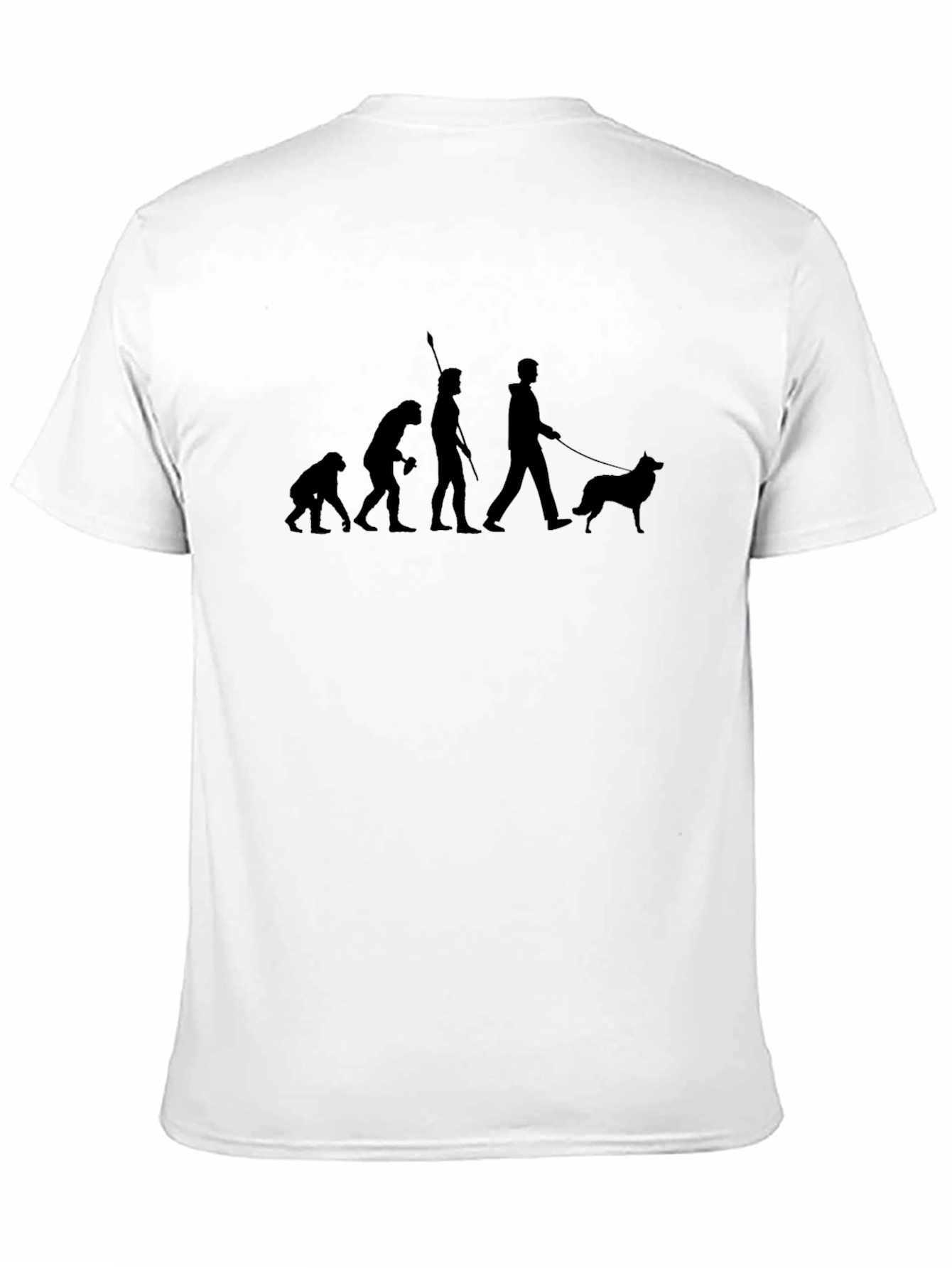 Evolution of Dog Walker Black Graphic Tee