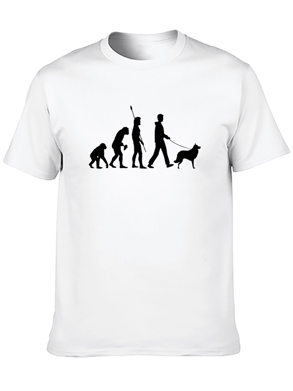 Evolution of Dog Walker Black Graphic Tee