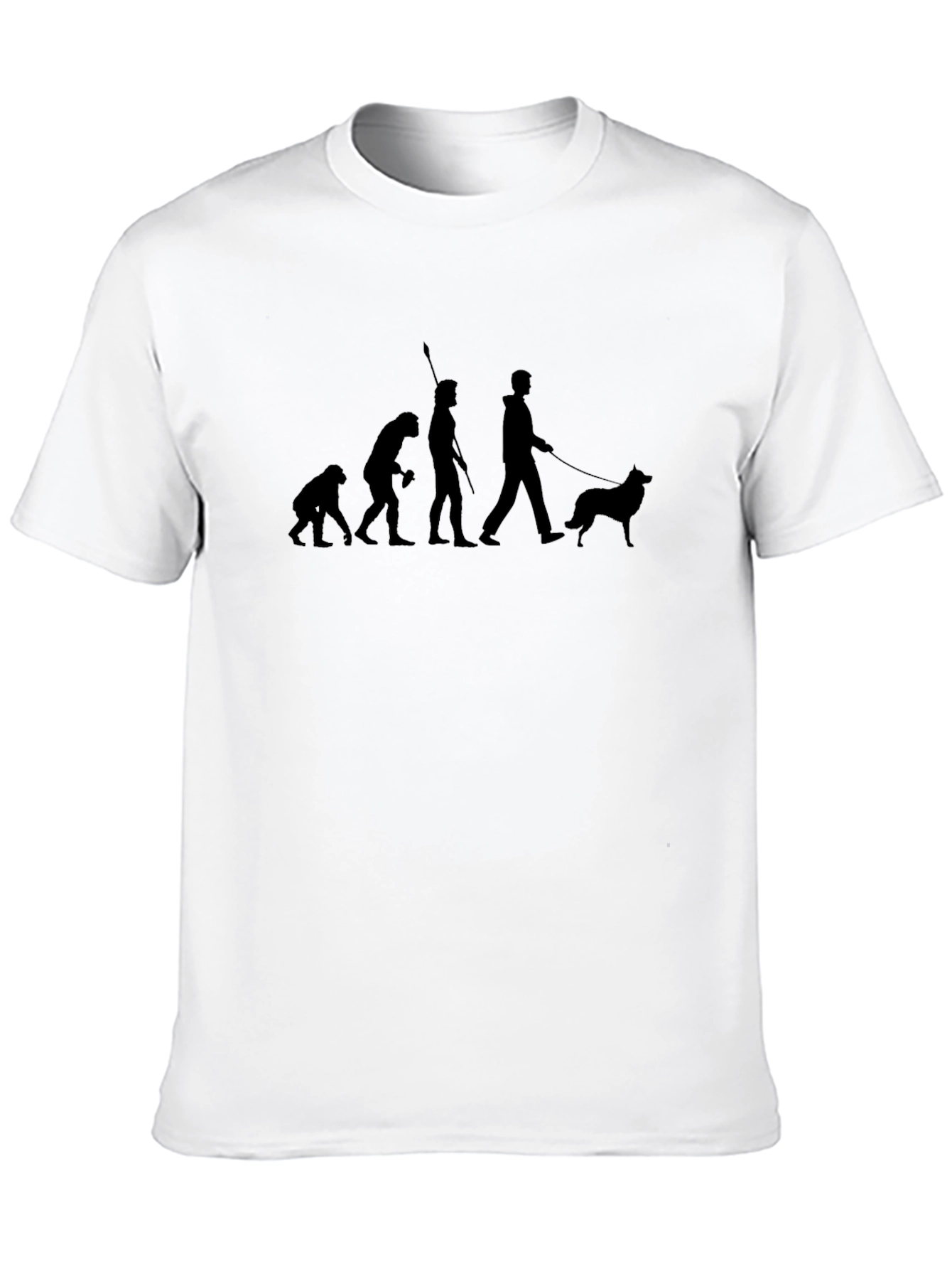Evolution of Dog Walker Black Graphic Tee