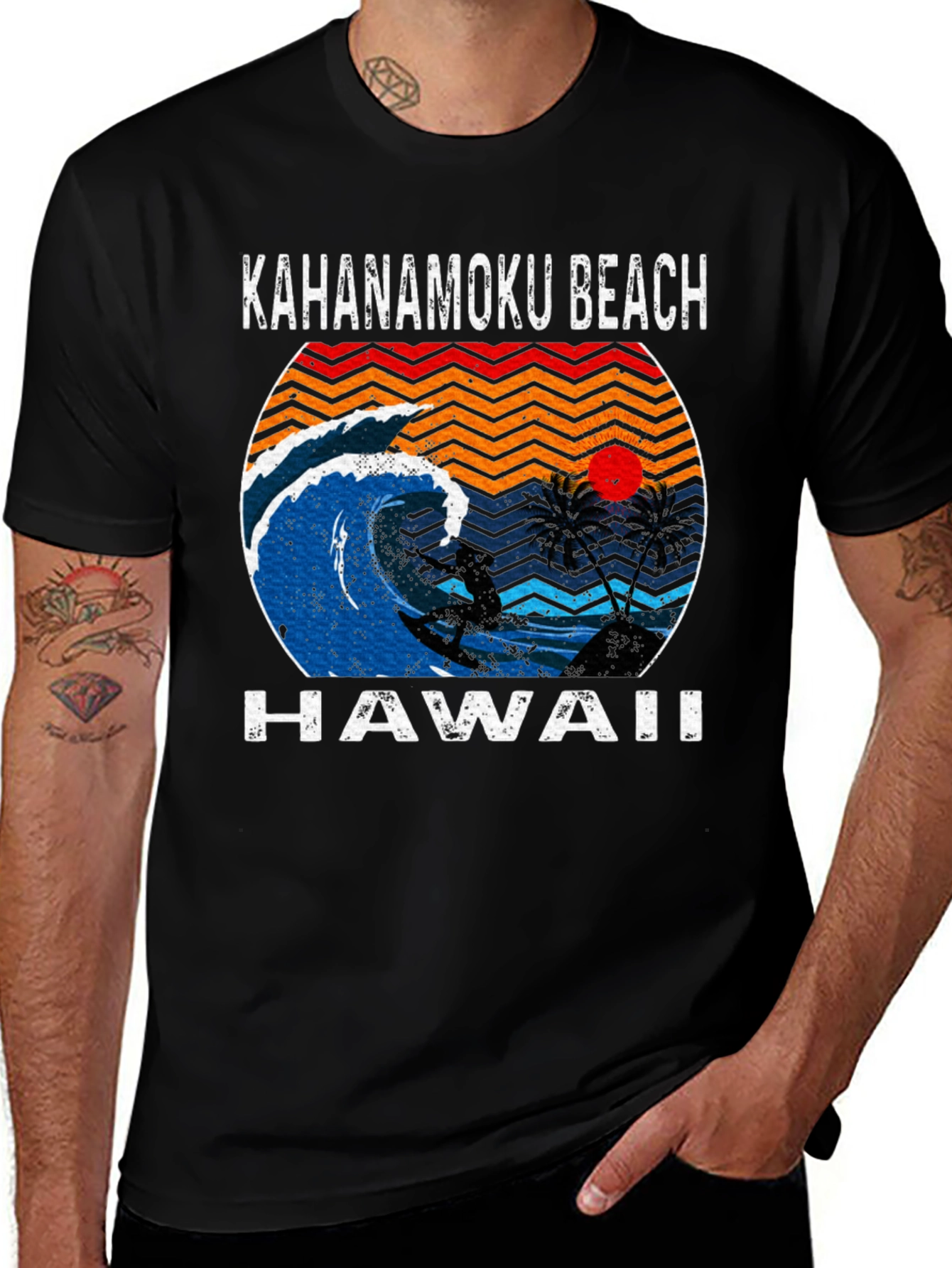 Kahanamoku Beach Hawaii Surfing T-Shirt