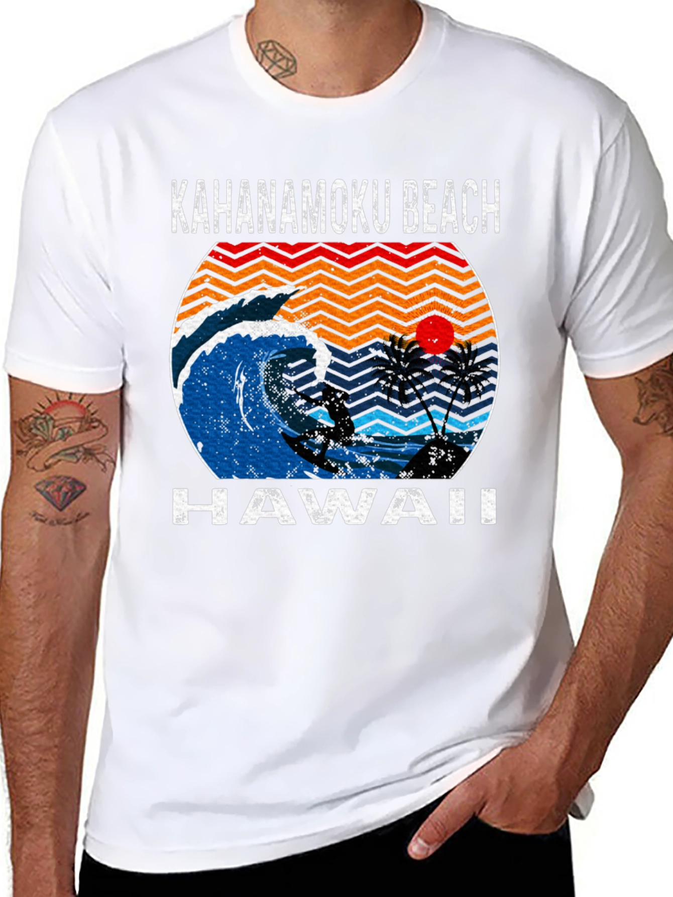 Kahanamoku Beach Hawaii Surfing T-Shirt