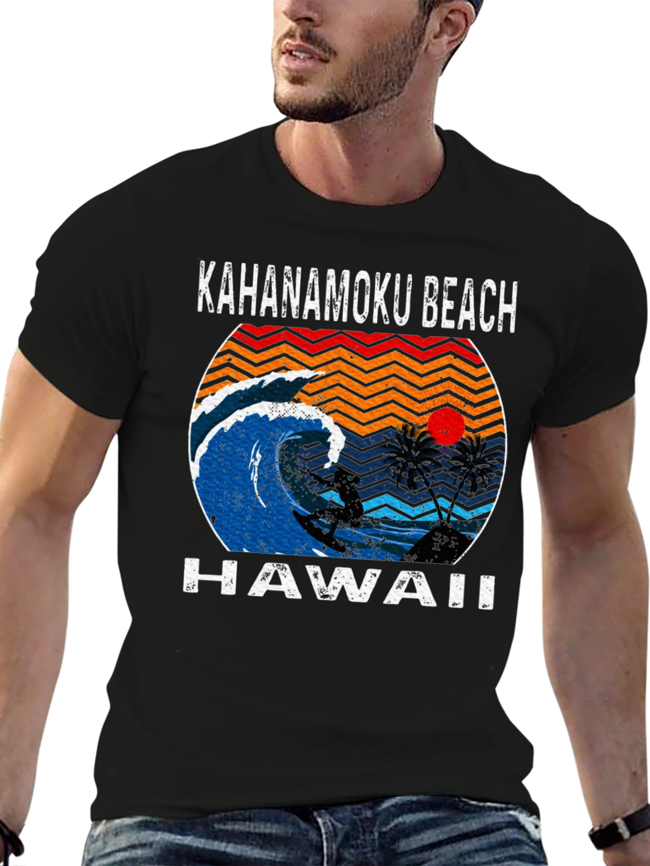 Kahanamoku Beach Hawaii Surfing T-Shirt