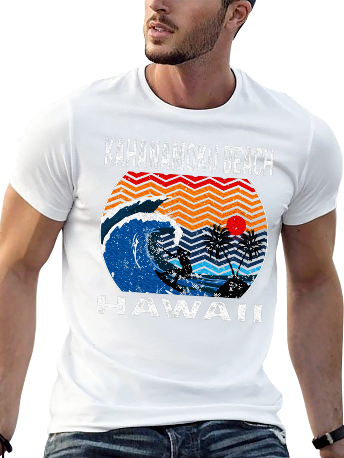 Kahanamoku Beach Hawaii Surfing T-Shirt