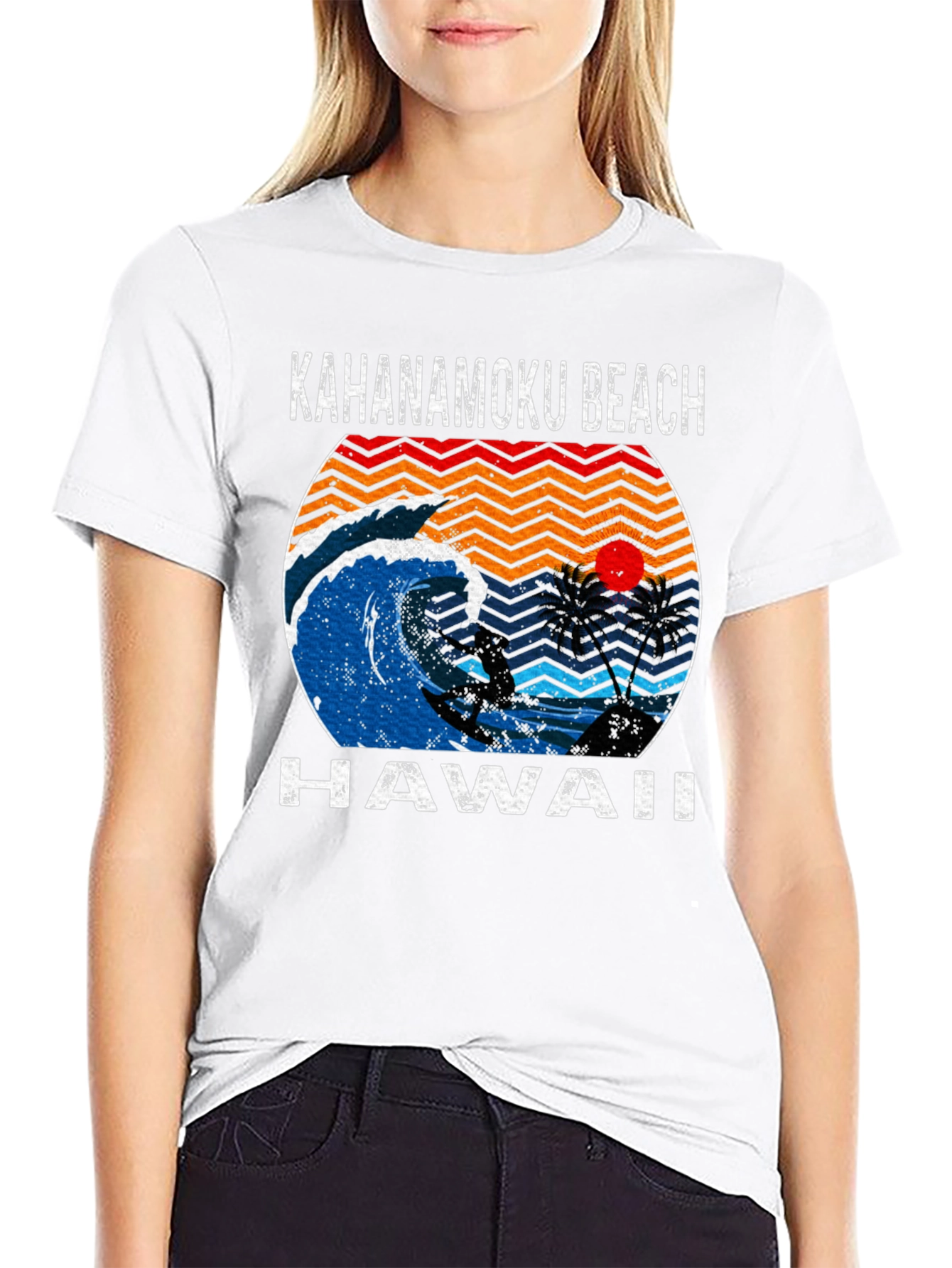 Kahanamoku Beach Hawaii Surfing T-Shirt