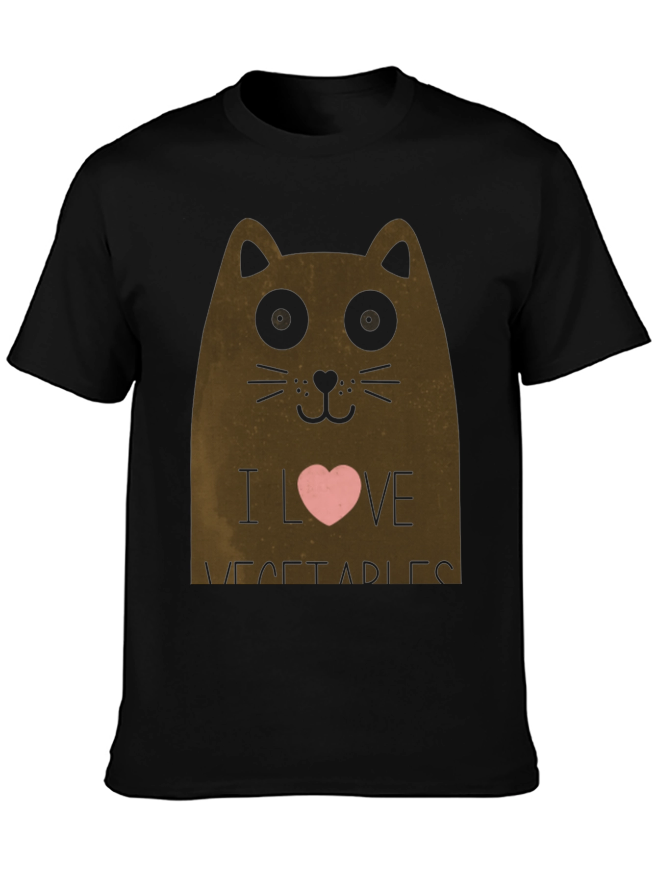 I Love Vegetables Cat T-Shirt