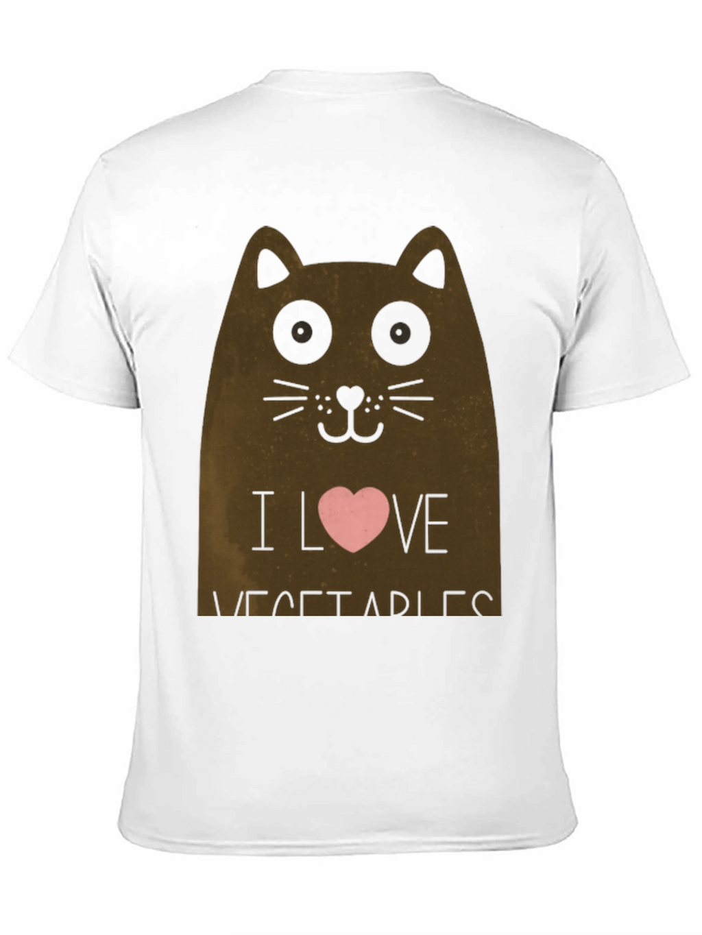 I Love Vegetables Cat T-Shirt