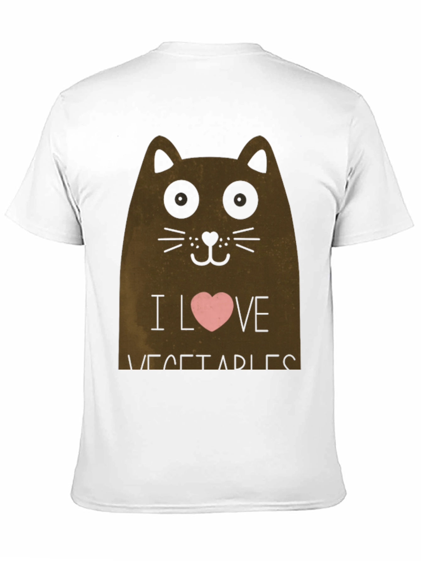 I Love Vegetables Cat T-Shirt